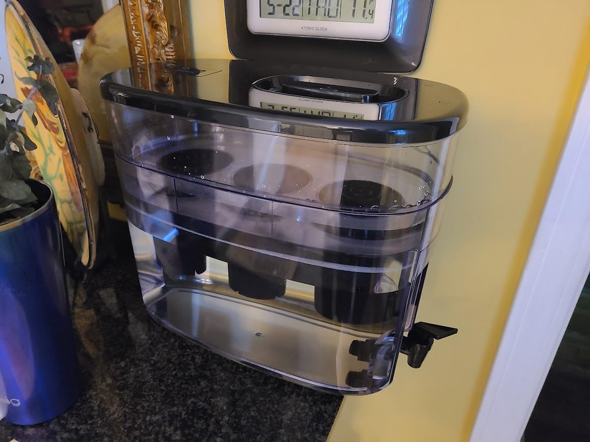 Invigorated Water - Alkaline Countertop Water Filter Dispenser, Large 52-Cup Capacity, Mineralized Alkaline Water, BPA-Free, 96 Gallons/Filter (White, 3 Filters Included) Customer Review Invigorated Water - Alkaline Countertop Water Filter Dispenser, Large 52-Cup Capacity, Mineralized Alkaline Water, BPA-Free, 96 Gallons/Filter (White, 3 Filters Included) - Customer Photo 1