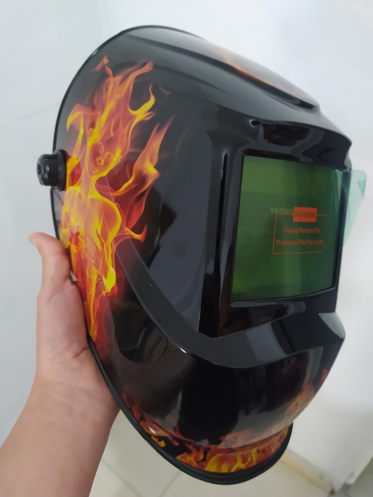 YESWELDER Auto Darkening Welding Helmet, Blue Light Blocking, 1/1/1/1 True Color Solar Powered Welding Hood with 2 Arc Sensors, Wide Shade 3.5/9-13 Welder Mask for TIG MIG ARC and Grind Customer Review YESWELDER Auto Darkening Welding Helmet, Blue Light Blocking, 1/1/1/1 True Color Solar Powered Welding Hood with 2 Arc Sensors, Wide Shade 3.5/9-13 Welder Mask for TIG MIG ARC and Grind - Customer Photo 1