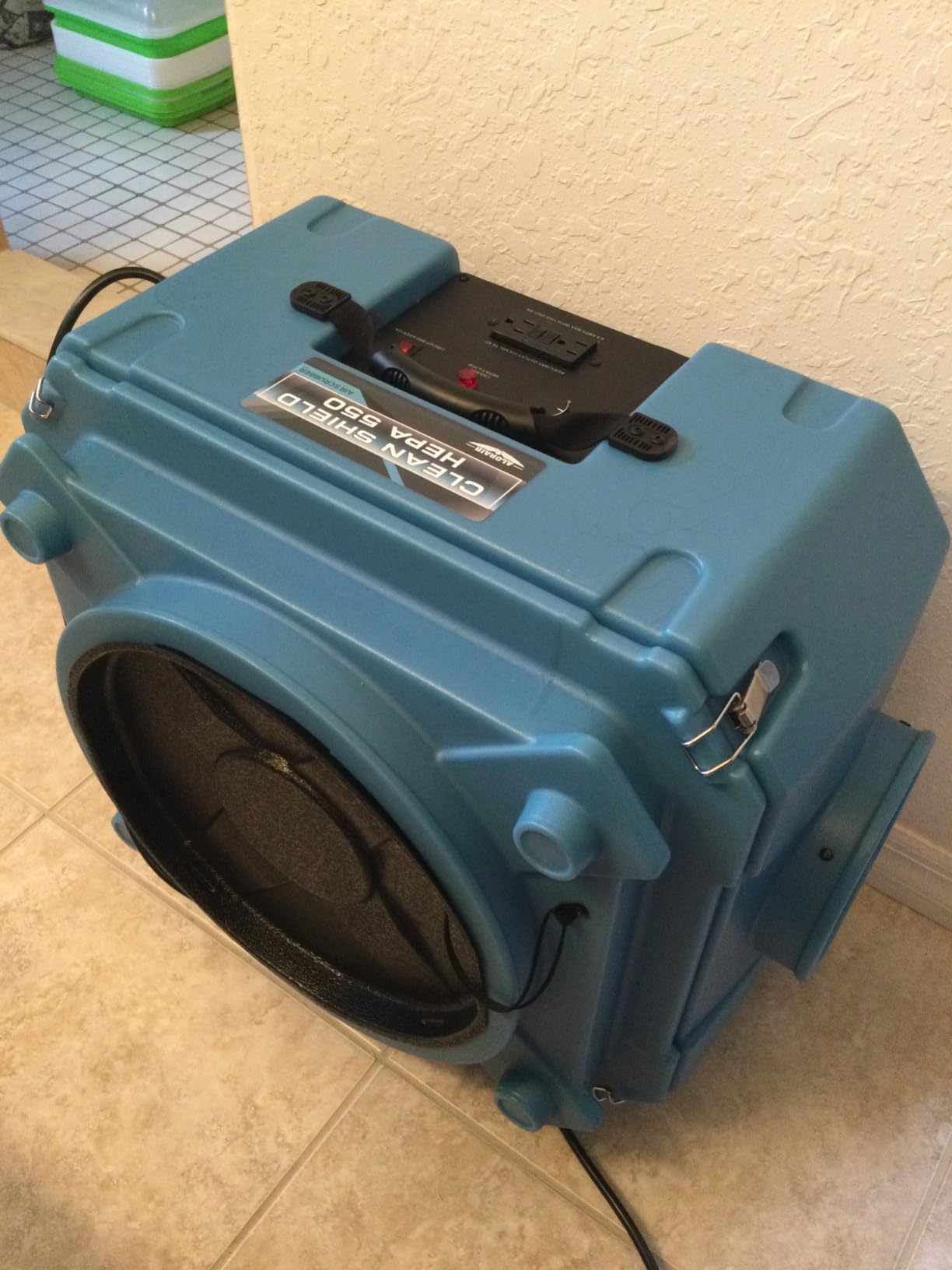 ALORAIR Air Scrubber with 3 Stage Filtration, Stackable Negative Air Machine for Industrial and Commercial Use, Heavy Duty Air Cleaner with MERV-10 Filter, HEPA/Activated carbon Filter, Blue Customer Review ALORAIR Air Scrubber with 3 Stage Filtration, Stackable Negative Air Machine for Industrial and Commercial Use, Heavy Duty Air Cleaner with MERV-10 Filter, HEPA/Activated carbon Filter, Blue - Customer Photo 1