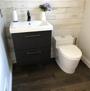 WOODBRIDGE T-0018/B-0735 Dual Flush Elongated One Piece Soft Closing Seat, Comfort Height, White T-0018/B0735, Modern Toilet Customer Review WOODBRIDGE T-0018/B-0735 Dual Flush Elongated One Piece Soft Closing Seat, Comfort Height, White T-0018/B0735, Modern Toilet - Customer Photo 1