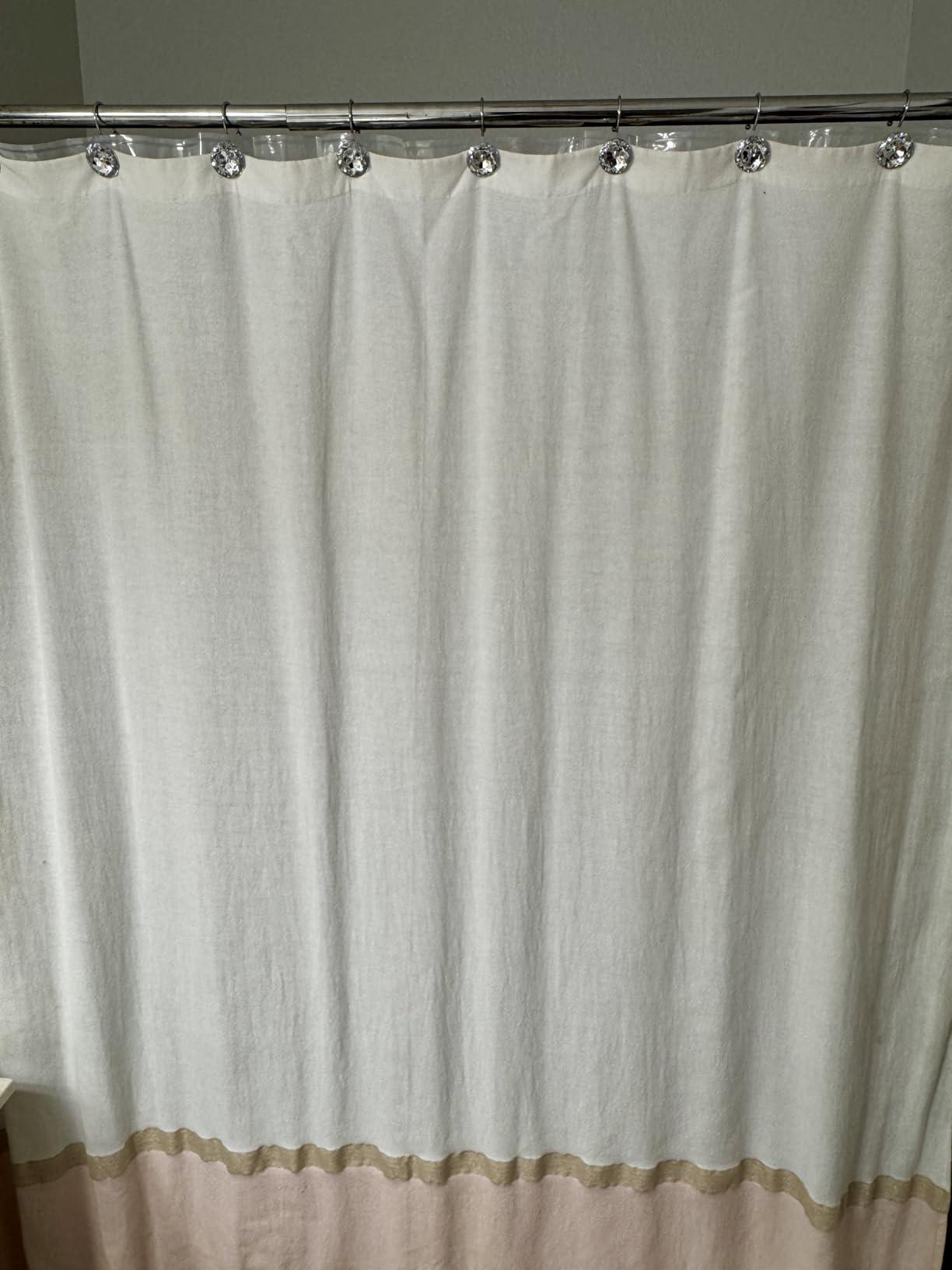 12PCS Shower Curtain Hooks Rings for Bathroom, Stainless Steel Rust Resistant Decorative Rhinestones Shower Curtain Rings Hangers for Shower Curtains, Clothing, Towels, etc. (Clear) Customer Review 12PCS Shower Curtain Hooks Rings for Bathroom, Stainless Steel Rust Resistant Decorative Rhinestones Shower Curtain Rings Hangers for Shower Curtains, Clothing, Towels, etc. (Clear) - Customer Photo 2