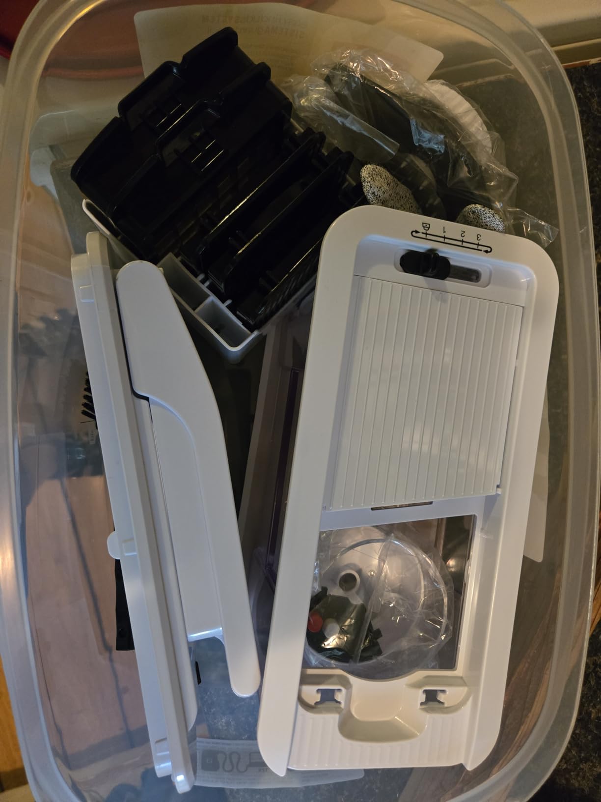 Fullstar All-in-1 Vegetable Chopper and Mandoline Slicer for Kitchen - Cheese Grater, French Fry Cutter, Cheese Slicer - Bonus Handheld Spiralizer Included (6 in 1, Black/White) Customer Review Fullstar All-in-1 Vegetable Chopper and Mandoline Slicer for Kitchen - Cheese Grater, French Fry Cutter, Cheese Slicer - Bonus Handheld Spiralizer Included (6 in 1, Black/White) - Customer Photo 1
