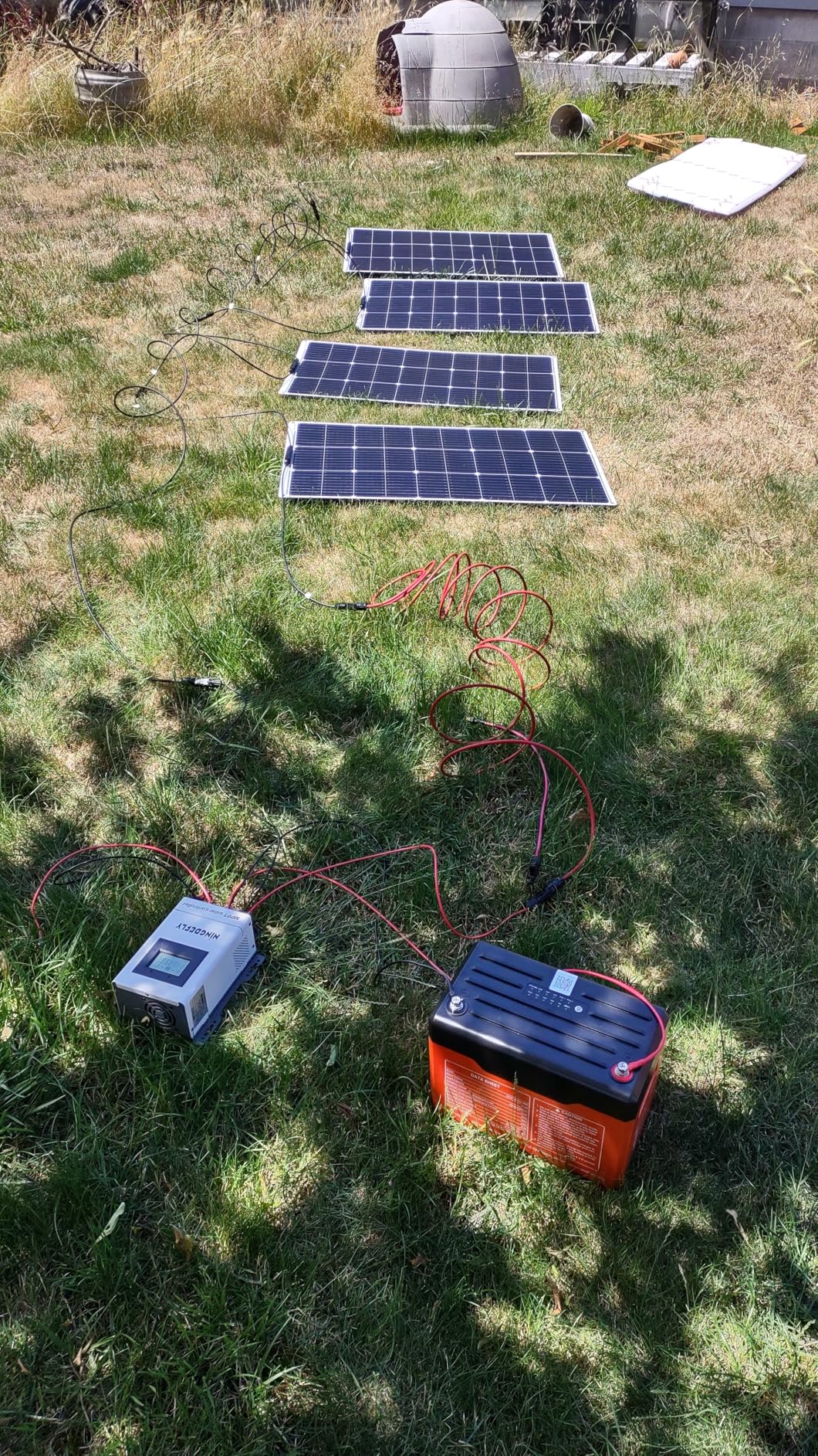 DOKIO 100W 18V Flexible Solar Panel 9BB Monocrystalline for 12V Battery Charging, Semi-Flexible ETFE Lightweight with MC4 for RV Marine Boat Camper Van Trailer Off-Grid Power Customer Review DOKIO 100W 18V Flexible Solar Panel 9BB Monocrystalline for 12V Battery Charging, Semi-Flexible ETFE Lightweight with MC4 for RV Marine Boat Camper Van Trailer Off-Grid Power - Customer Photo 1