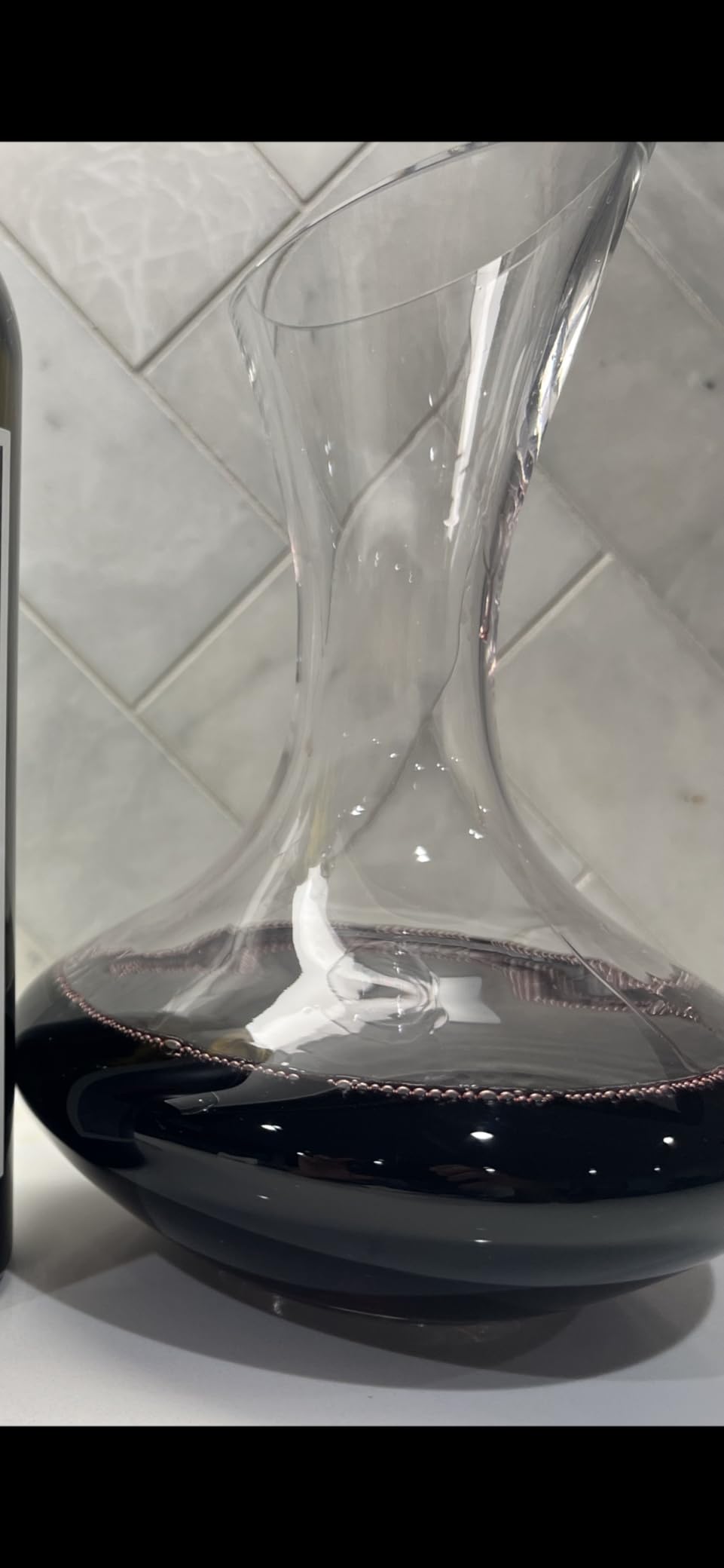 Godinger Wine Decanter Carafe, Hand Blown Wine Decanter Aerator - Wine Gifts - Customer Photo 2