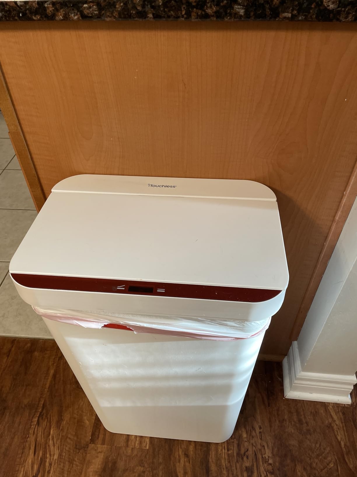 iTouchless 13 Gallon Smart Trash Can with Pet-Proof Lid – Motion Sensor Stainless Steel Bin with Odor Control for Kitchens, Offices & Garages Customer Review iTouchless 13 Gallon Smart Trash Can with Pet-Proof Lid – Motion Sensor Stainless Steel Bin with Odor Control for Kitchens, Offices & Garages - Customer Photo 1