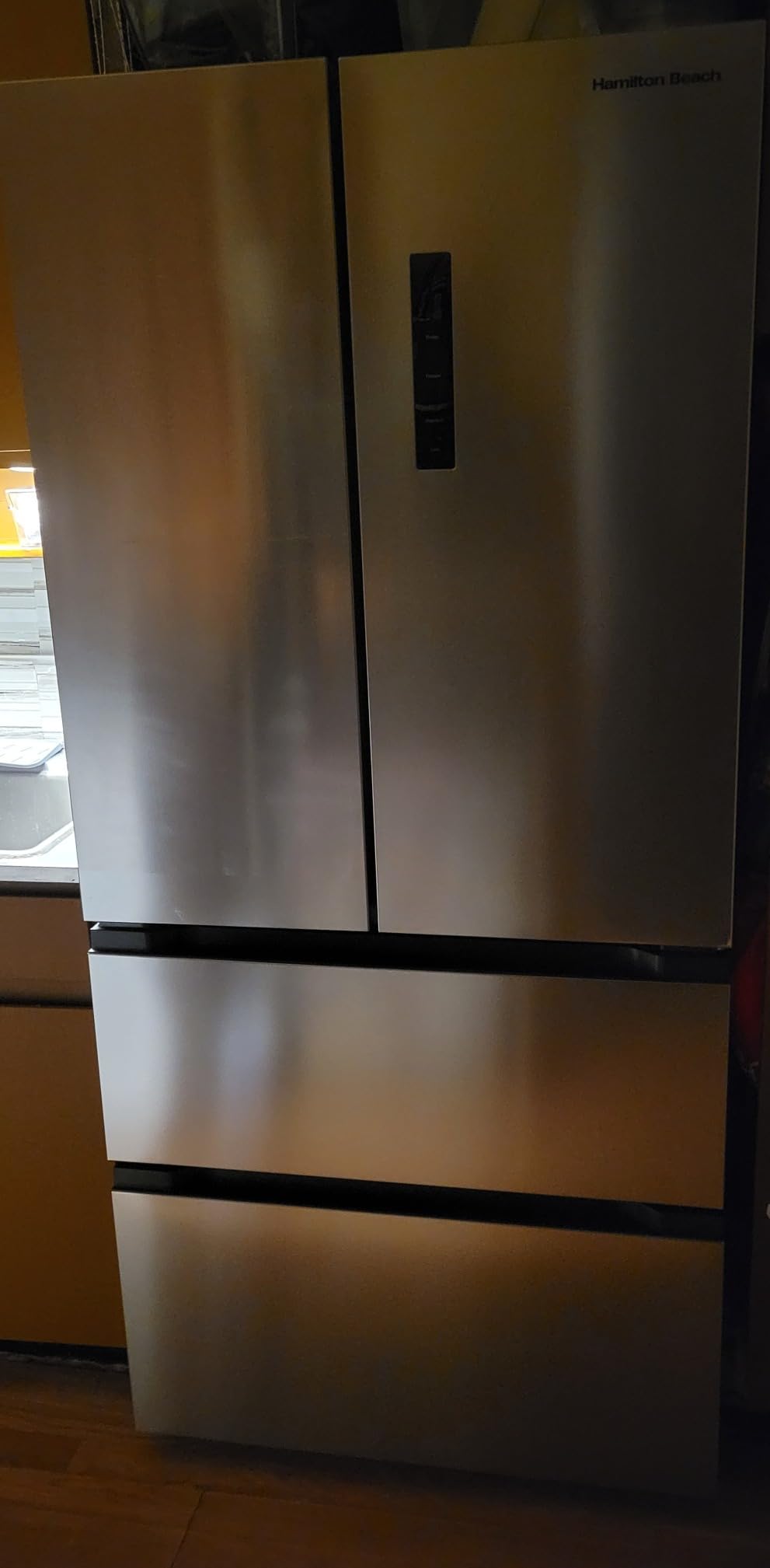 Hamilton Beach HBFR1504 Full Size Counter Depth Refrigerator with Two Freezer Drawers, 17.9 cu ft, Stainless Customer Review Hamilton Beach HBFR1504 Full Size Counter Depth Refrigerator with Two Freezer Drawers, 17.9 cu ft, Stainless - Customer Photo 2