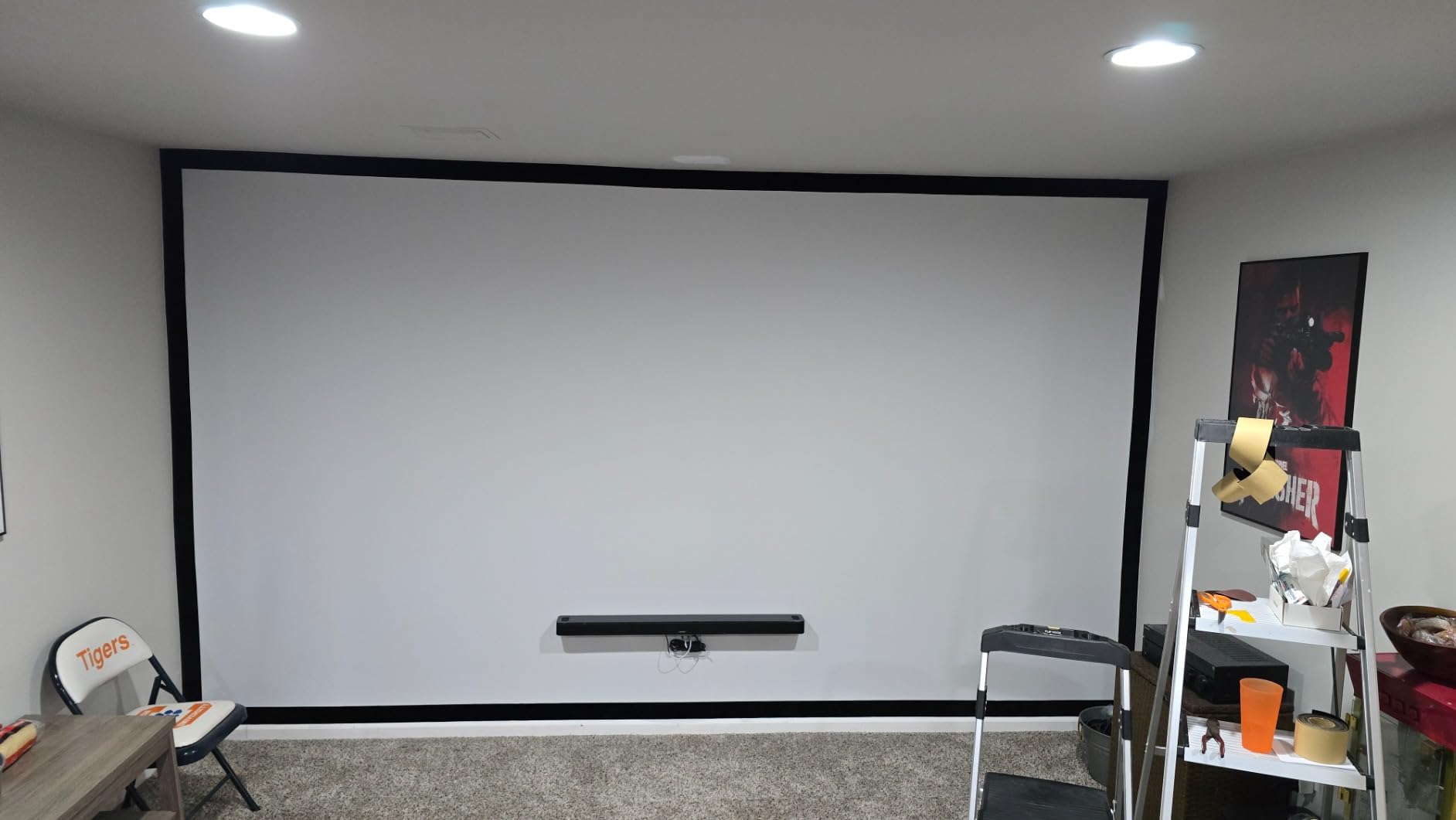 3D4K Projector Screen Paint with 2.4 Gain | Single-Coat Projector Paint For Picture Perfect 1080 HD and 4K UHD Clarity | Designed For Active 3D Systems | Silverish Light Gray, 1 Gallon Customer Review 3D4K Projector Screen Paint with 2.4 Gain | Single-Coat Projector Paint For Picture Perfect 1080 HD and 4K UHD Clarity | Designed For Active 3D Systems | Silverish Light Gray, 1 Gallon - Customer Photo 1