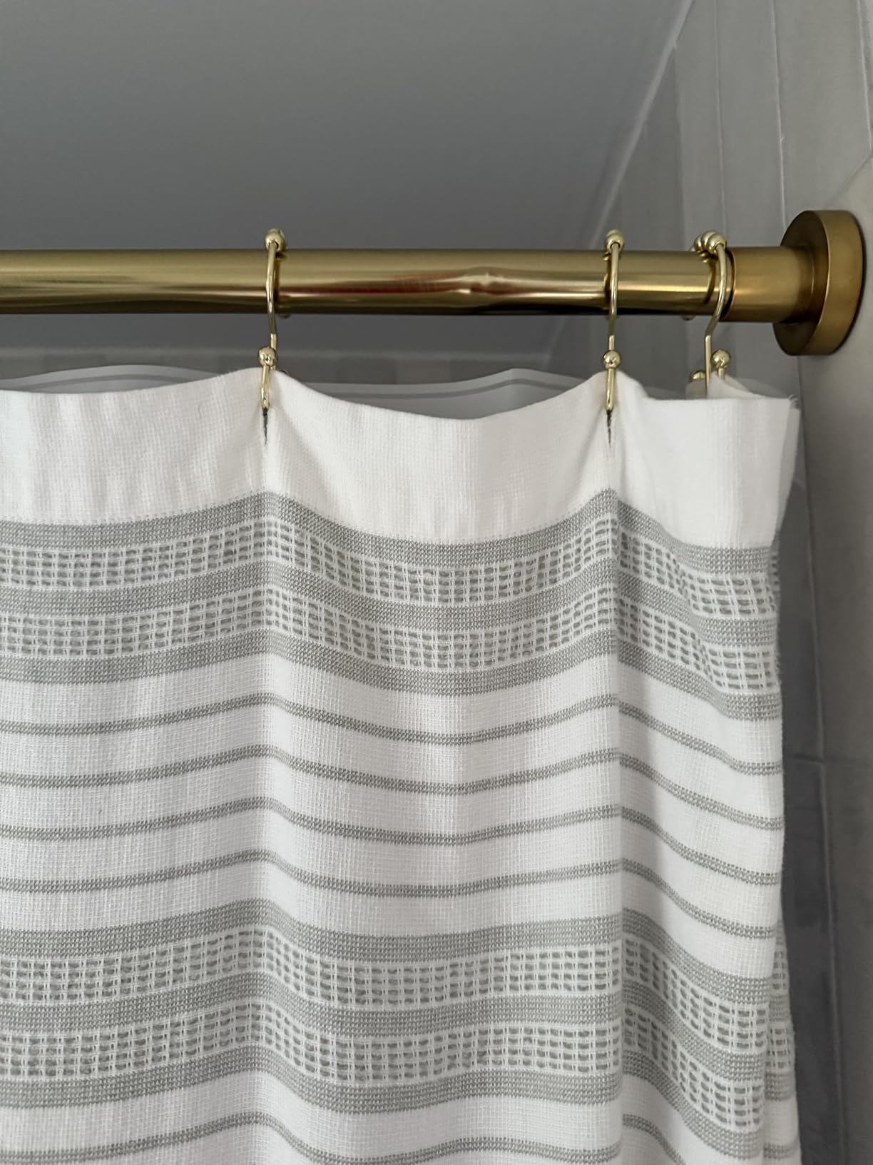 Titanker Shower Curtain Hooks Rings, Rust Resistant Metal Double Glide Shower Hooks Rings for Bathroom Shower Rods Curtains, Set of 12 Hooks - Nickel Customer Review Titanker Shower Curtain Hooks Rings, Rust Resistant Metal Double Glide Shower Hooks Rings for Bathroom Shower Rods Curtains, Set of 12 Hooks - Nickel - Customer Photo 2