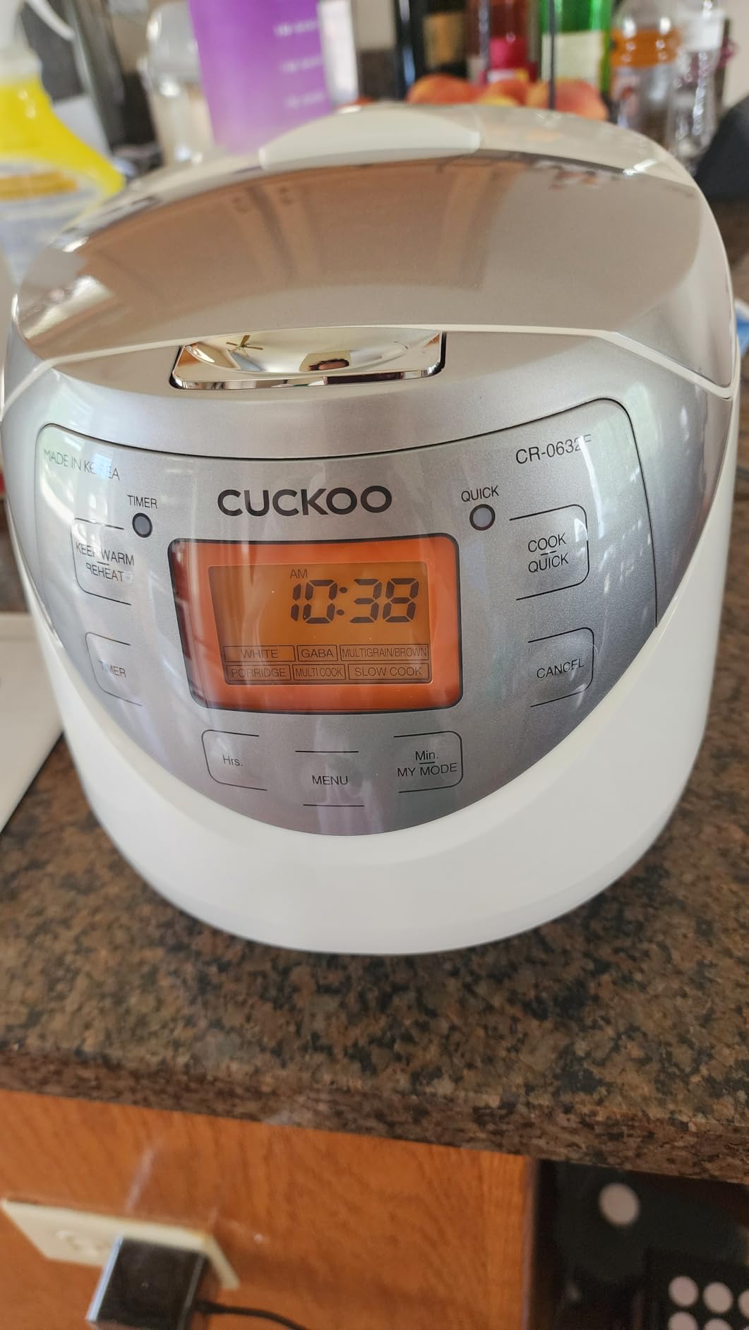 CUCKOO Rice Cooker 6 Cup Uncooked / 12 Cup Cooked, Korean Fuzzy Logic Rice Cooker Small with Delay Timer & Keep Warm Setting, Versatile Food Steamer for Cooking, Non-Stick Inner Pot, Silver (CR-0632F) Customer Review CUCKOO Rice Cooker 6 Cup Uncooked / 12 Cup Cooked, Korean Fuzzy Logic Rice Cooker Small with Delay Timer & Keep Warm Setting, Versatile Food Steamer for Cooking, Non-Stick Inner Pot, Silver (CR-0632F) - Customer Photo 1