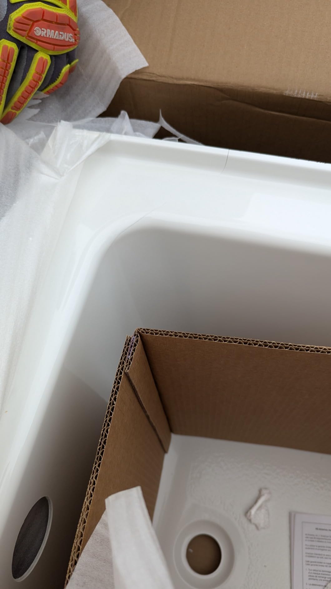 American Standard 2973202.020 Studio Integral Apron Bathtub Left Drain 60 in. x 30 in. in White Customer Review American Standard 2973202.020 Studio Integral Apron Bathtub Left Drain 60 in. x 30 in. in White - Customer Photo 3