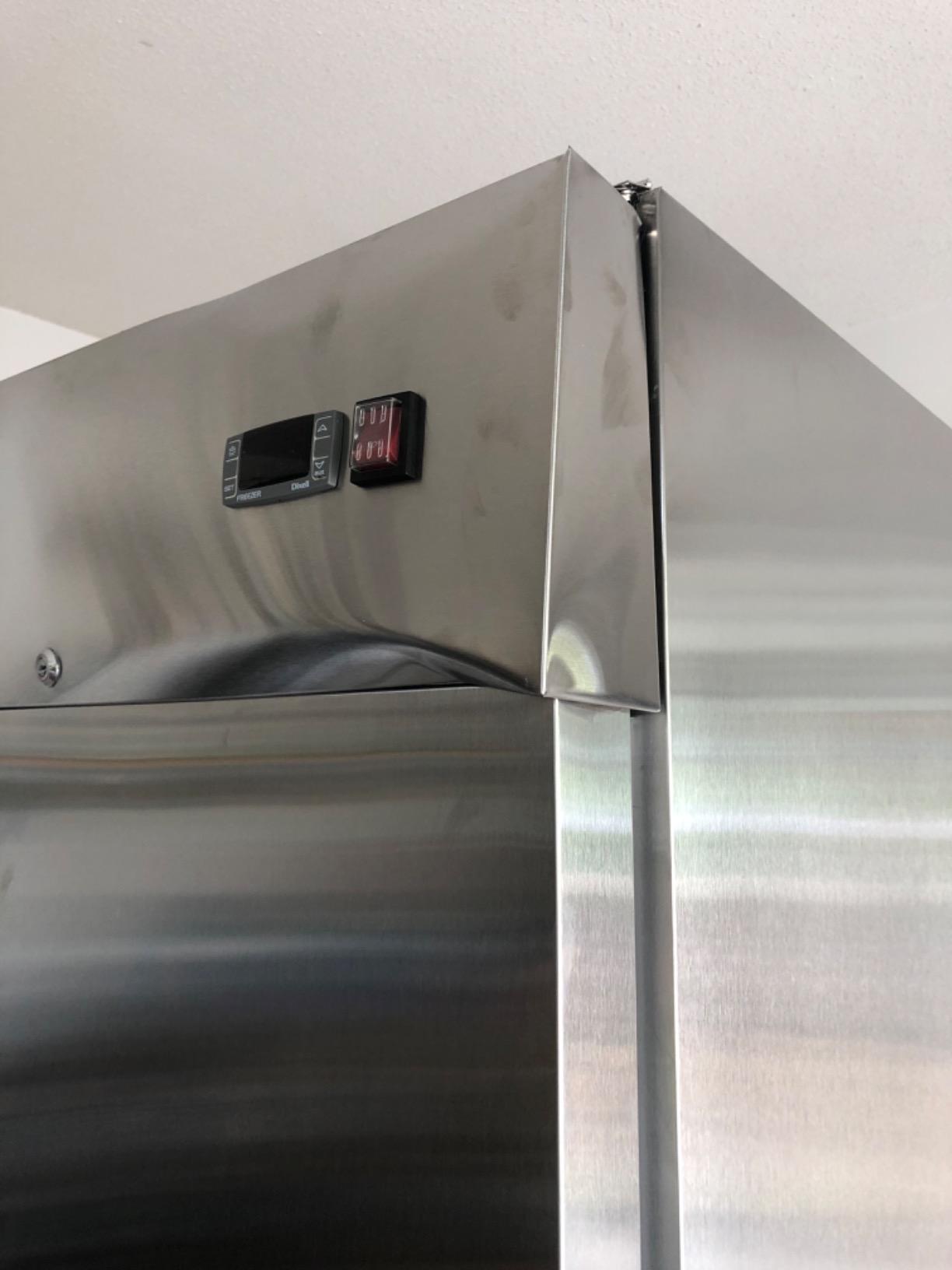 2 Door Commercial Stainless Steel Freezer, White Interior; 47 Cubic Ft, 54 2 Door Commercial Stainless Steel Freezer, White Interior; 47 Cubic Ft, 54