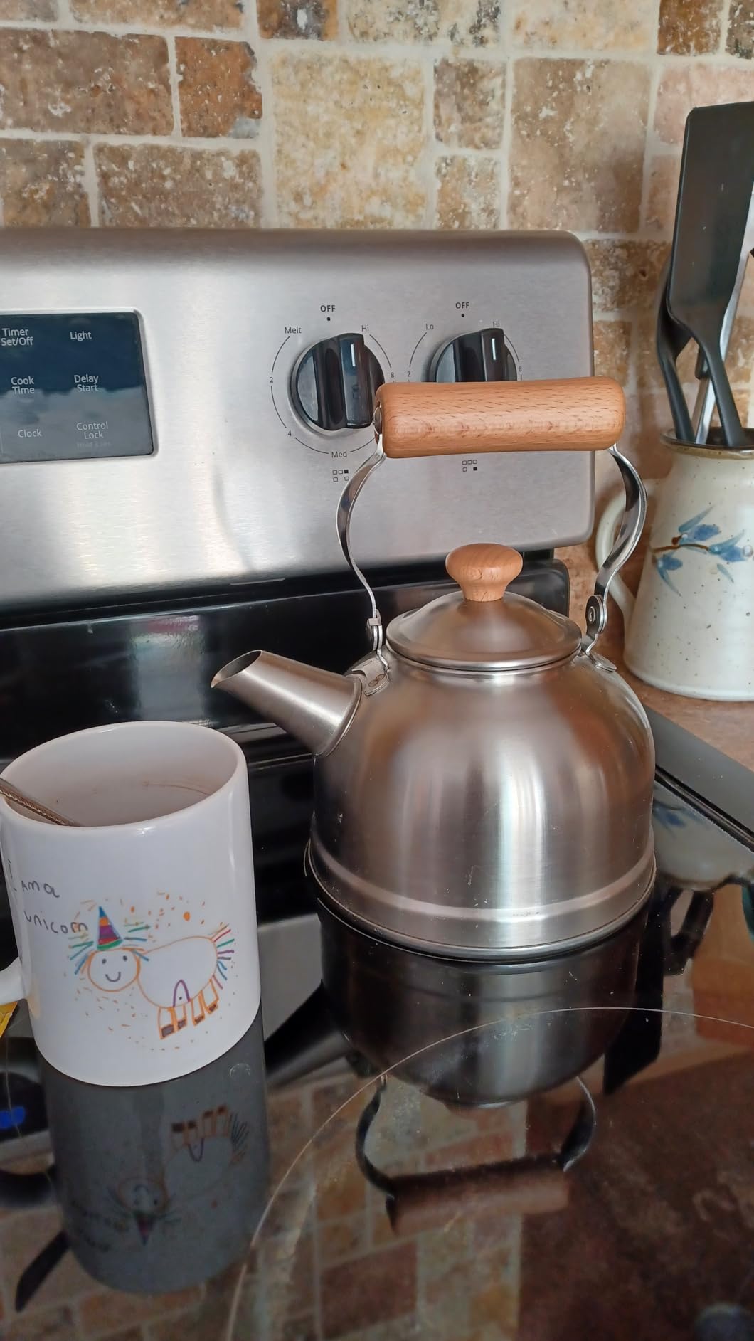CS-004 Straight Kettle, Made in Japan, Somewhat Nostalgic, 0.6 gal (2.5 L), Wooden Pattern, Induction Compatible, Chitose Customer Review CS-004 Straight Kettle, Made in Japan, Somewhat Nostalgic, 0.6 gal (2.5 L), Wooden Pattern, Induction Compatible, Chitose - Customer Photo 1