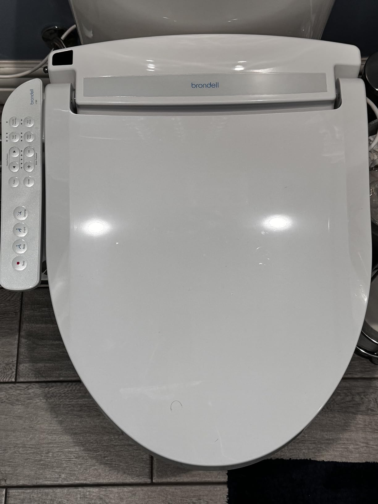 Brondell LE99 Bidet Toilet Seat, Fits Elongated Toilets, Electric Bidet with Remote, Warm Air Dryer, Strong Wash Mode, Stainless-Steel Nozzle, Saved User Settings & Easy Installation Customer Review Brondell LE99 Bidet Toilet Seat, Fits Elongated Toilets, Electric Bidet with Remote, Warm Air Dryer, Strong Wash Mode, Stainless-Steel Nozzle, Saved User Settings & Easy Installation - Customer Photo 1