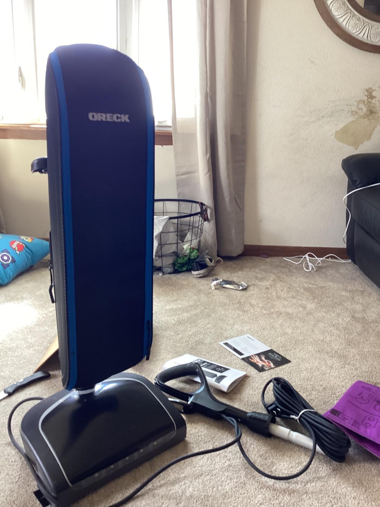 Oreck HEPA Upright Vacuum Cleaner, Lightweight Bagged Upright Vac, HEPA Media Filtration, Traps Debris and Locks in Dirt, Two Speed Control, Corded Vacuum Cleaners for Home Use - Customer Photo 1