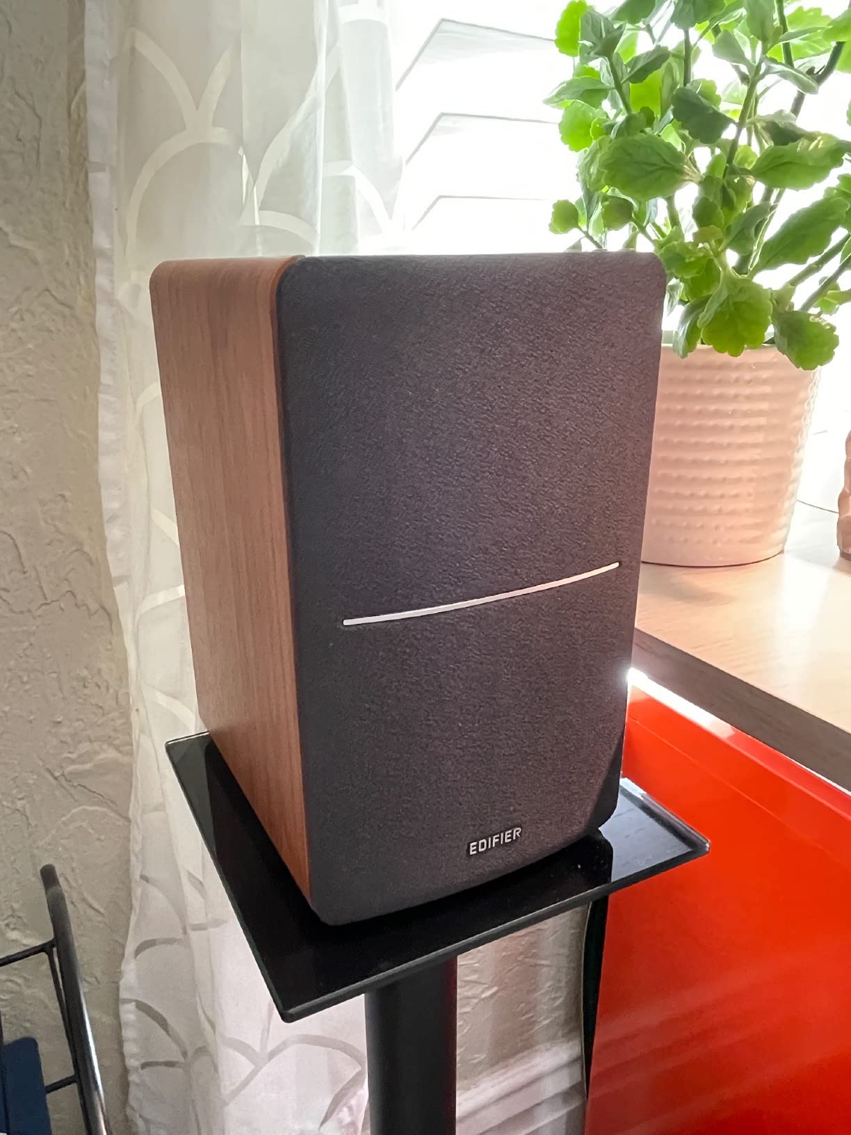 Edifier R1280DBs Active Bluetooth Bookshelf Speakers - Optical Input - 2.0 Wireless Studio Monitor Speaker - 42W RMS with Subwoofer Line Out - Wood Grain Customer Review Edifier R1280DBs Active Bluetooth Bookshelf Speakers - Optical Input - 2.0 Wireless Studio Monitor Speaker - 42W RMS with Subwoofer Line Out - Wood Grain - Customer Photo 1