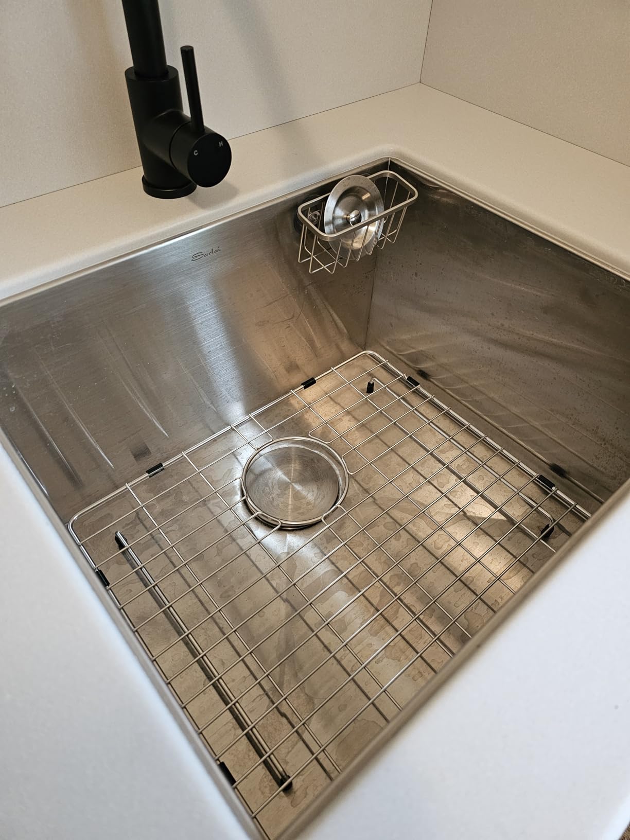 Sarlai 33 Inch Undermount Kitchen Sink - 33 x19 Kitchen Sink Undermount Single Bowl Stainless Steel 16 Gauge Under Counter Sink With Accessories Round Corners Customer Review Sarlai 33 Inch Undermount Kitchen Sink - 33 x19 Kitchen Sink Undermount Single Bowl Stainless Steel 16 Gauge Under Counter Sink With Accessories Round Corners - Customer Photo 2