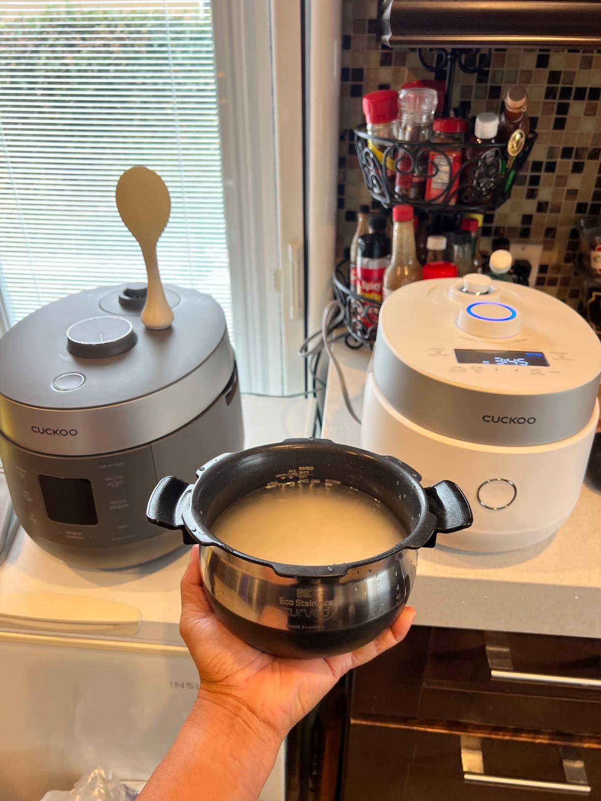 CUCKOO 6-Cup Uncooked / 12-Cup Cooked Induction Heating Twin Pressure Rice Cooker, 16 Menu Modes, Multi-Language Voice Guide, Versatile Grain Multi-Cooker & Pressure Cooker (CRP-LHTR0609FW) Customer Review CUCKOO 6-Cup Uncooked / 12-Cup Cooked Induction Heating Twin Pressure Rice Cooker, 16 Menu Modes, Multi-Language Voice Guide, Versatile Grain Multi-Cooker & Pressure Cooker (CRP-LHTR0609FW) - Customer Photo 2