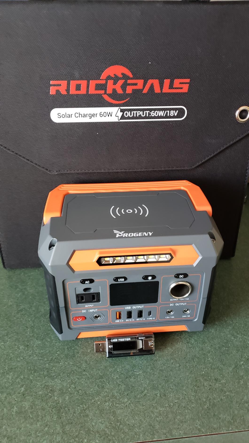 PROGENY 300W Portable Power Station, 299Wh/80818mAh Solar Generator, Regulated DC Output Backup Battery with Pass-Through Charging AC Outlet, Pure Sine Wave, LED Light Power Station for CPAP Camping Customer Review PROGENY 300W Portable Power Station, 299Wh/80818mAh Solar Generator, Regulated DC Output Backup Battery with Pass-Through Charging AC Outlet, Pure Sine Wave, LED Light Power Station for CPAP Camping - Customer Photo 2
