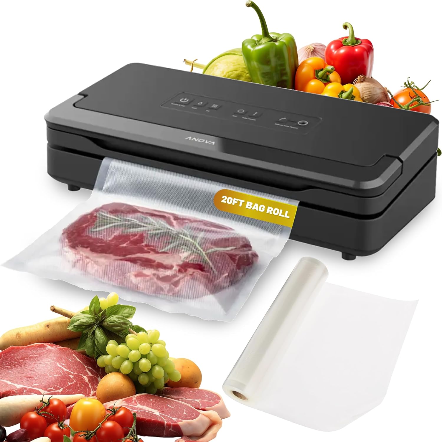 Anova Culinary Precision Vacuum Sealer Pro, Includes Large Bag Roll (19ft), Wet & Dry Dual Food Vacuum Sealer Machine for Sous Vide and Long-Term Storage, 2-Year Warranty Customer Review Anova Culinary Precision Vacuum Sealer Pro, Includes Large Bag Roll (19ft), Wet & Dry Dual Food Vacuum Sealer Machine for Sous Vide and Long-Term Storage, 2-Year Warranty - Customer Photo 1