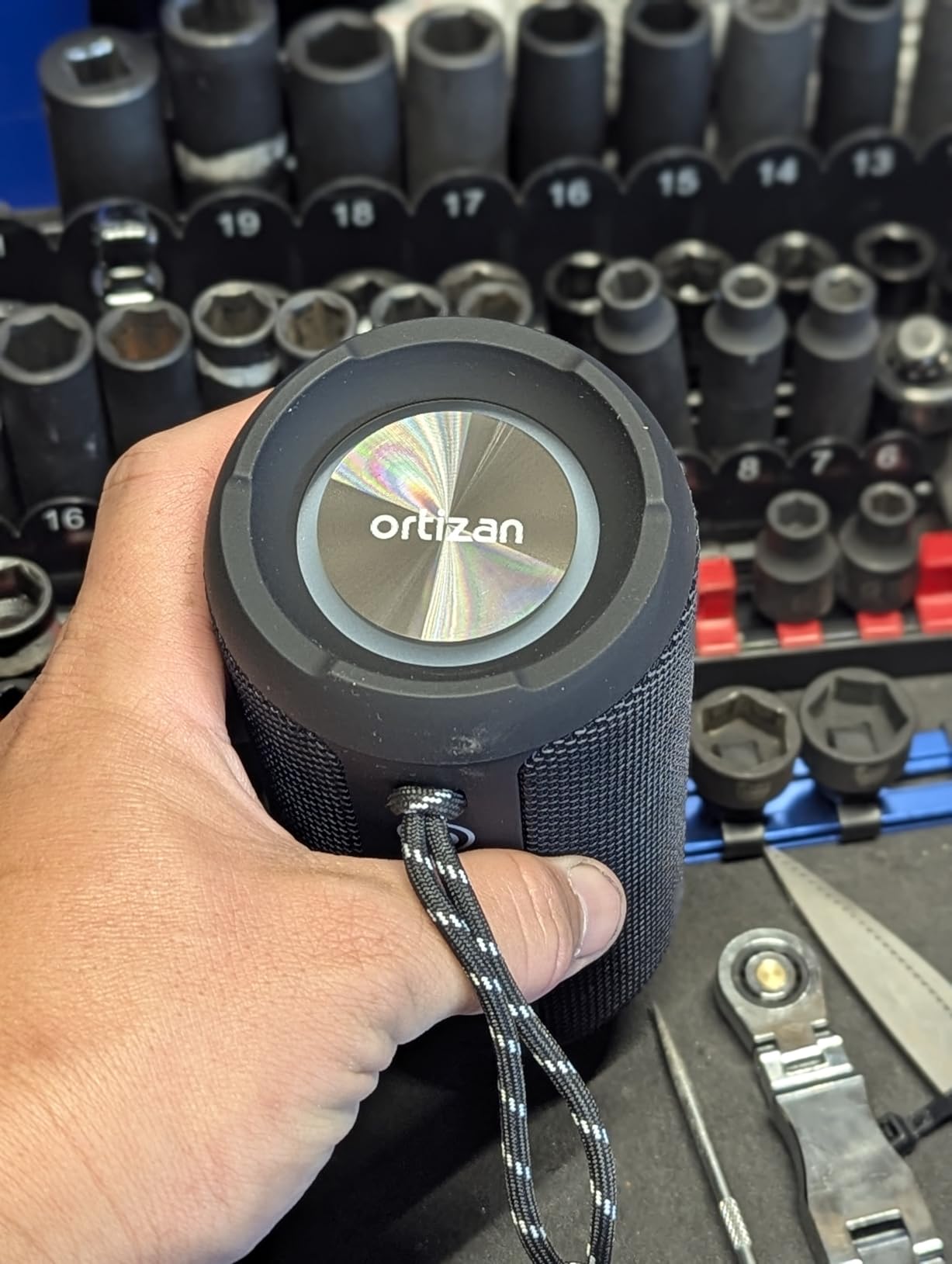 Ortizan Portable Bluetooth Speaker: IPX7 Waterproof, 24W Loud Sound, Deep Bass, Bluetooth 5.3, LED Lights, Wireless Stereo Pairing, 30H Playtime, for Home/Outdoor/Party/Beach, Birthday Gift (Black) Customer Review Ortizan Portable Bluetooth Speaker: IPX7 Waterproof, 24W Loud Sound, Deep Bass, Bluetooth 5.3, LED Lights, Wireless Stereo Pairing, 30H Playtime, for Home/Outdoor/Party/Beach, Birthday Gift (Black) - Customer Photo 2