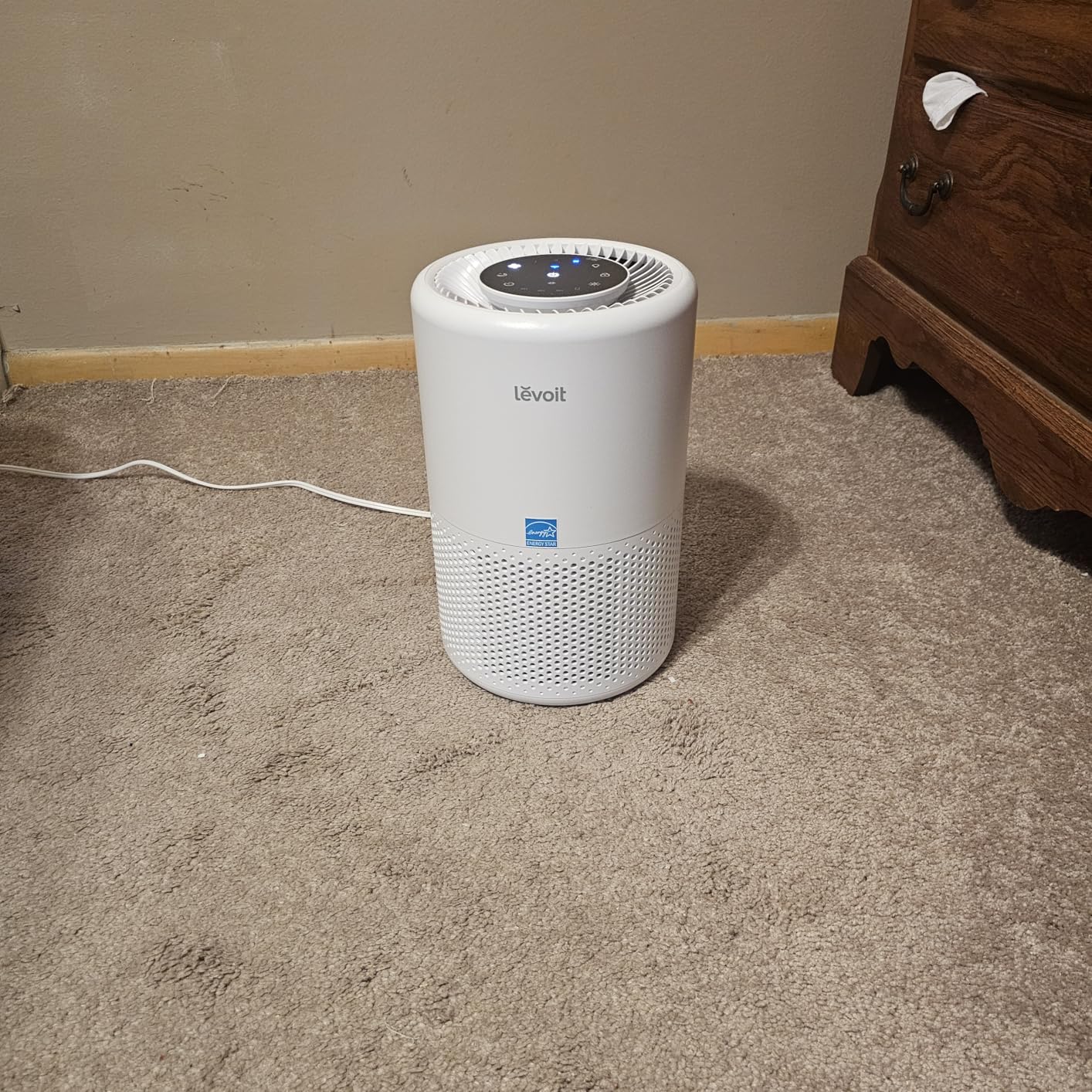 LEVOIT Air Purifier for Home Bedroom Dorm Room, Smart WiFi Alexa Control, AHAM VERIFIDE, 3-in-1 Filter with HEPA Sleep Mode for Allergens, Pollutants, Smoke, Dust, Core 200S-P, White Customer Review LEVOIT Air Purifier for Home Bedroom Dorm Room, Smart WiFi Alexa Control, AHAM VERIFIDE, 3-in-1 Filter with HEPA Sleep Mode for Allergens, Pollutants, Smoke, Dust, Core 200S-P, White - Customer Photo 2