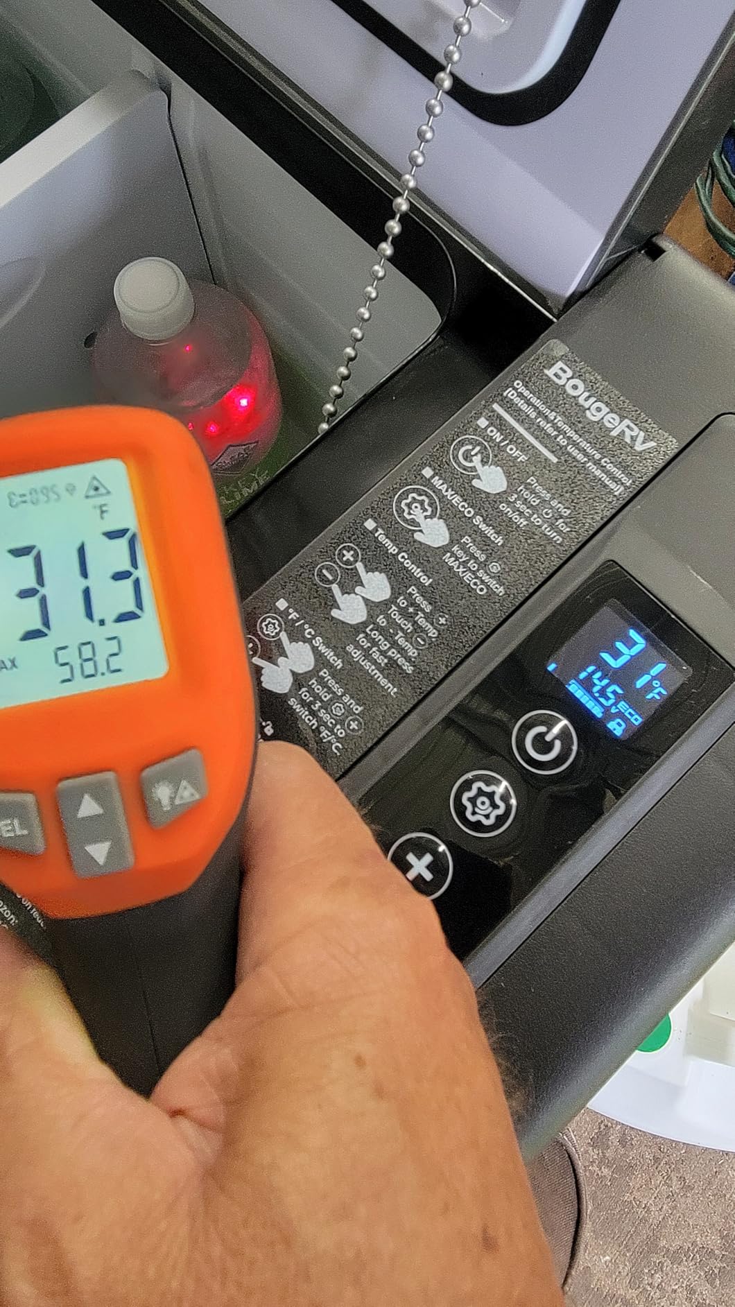 BougeRV 12 Volt Refrigerator 12V Car Fridge 23 Quart Portable Freezer Compressor Cooler 12/24V DC 110~240 Volt AC for Truck Van RV Camper SUV Travel Camping Road Trips Tailgating -8℉~50℉ - Customer Photo 1
