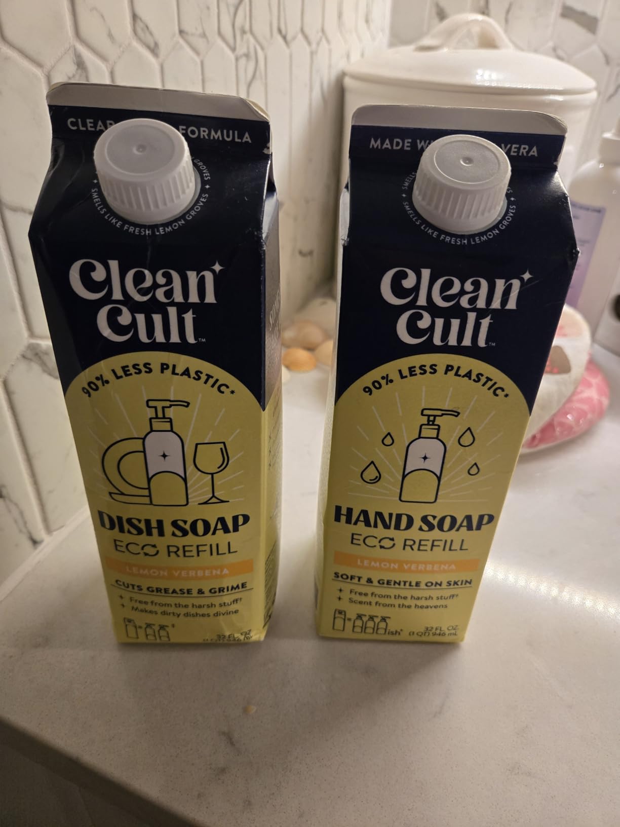 Cleancult Liquid Hand Soap Refill - Wild Lavender - Moisturizes Dry & Sensitive Skin - Made with Aloe Vera & Lavender Essential Oils - Eco Friendly - Paper-Based Packaging - 32 oz/1 Pack Customer Review Cleancult Liquid Hand Soap Refill - Wild Lavender - Moisturizes Dry & Sensitive Skin - Made with Aloe Vera & Lavender Essential Oils - Eco Friendly - Paper-Based Packaging - 32 oz/1 Pack - Customer Photo 1