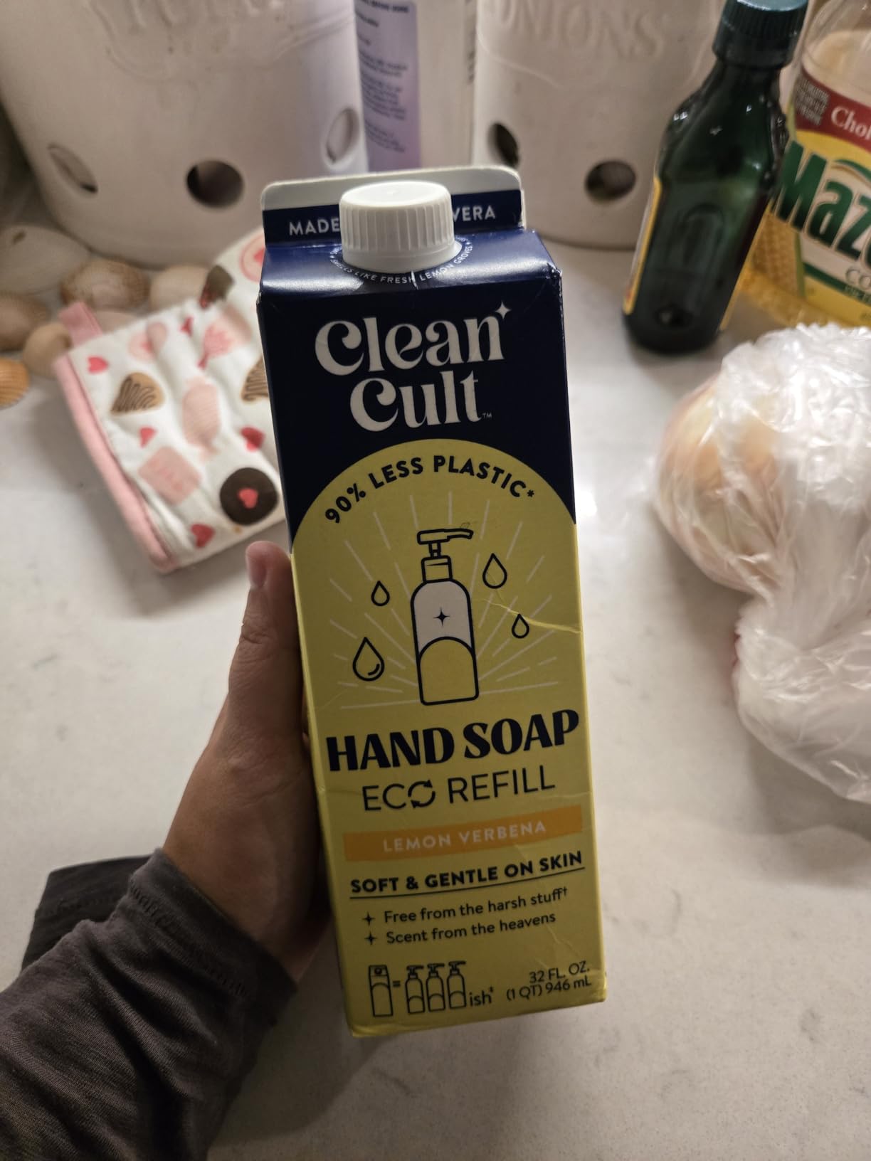 Cleancult Liquid Hand Soap Refill - Wild Lavender - Moisturizes Dry & Sensitive Skin - Made with Aloe Vera & Lavender Essential Oils - Eco Friendly - Paper-Based Packaging - 32 oz/1 Pack Customer Review Cleancult Liquid Hand Soap Refill - Wild Lavender - Moisturizes Dry & Sensitive Skin - Made with Aloe Vera & Lavender Essential Oils - Eco Friendly - Paper-Based Packaging - 32 oz/1 Pack - Customer Photo 2