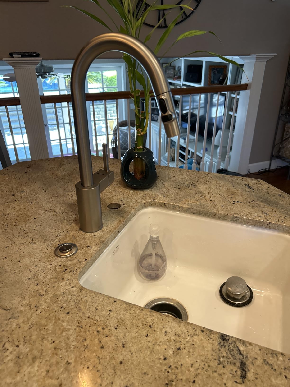 Moen Align Brushed Gold Motionsense Wave Sensor Touchless One Handle Pre-Rinse Farmhouse Spring Kitchen Faucet, 5923EWBG Customer Review Moen Align Brushed Gold Motionsense Wave Sensor Touchless One Handle Pre-Rinse Farmhouse Spring Kitchen Faucet, 5923EWBG - Customer Photo 2
