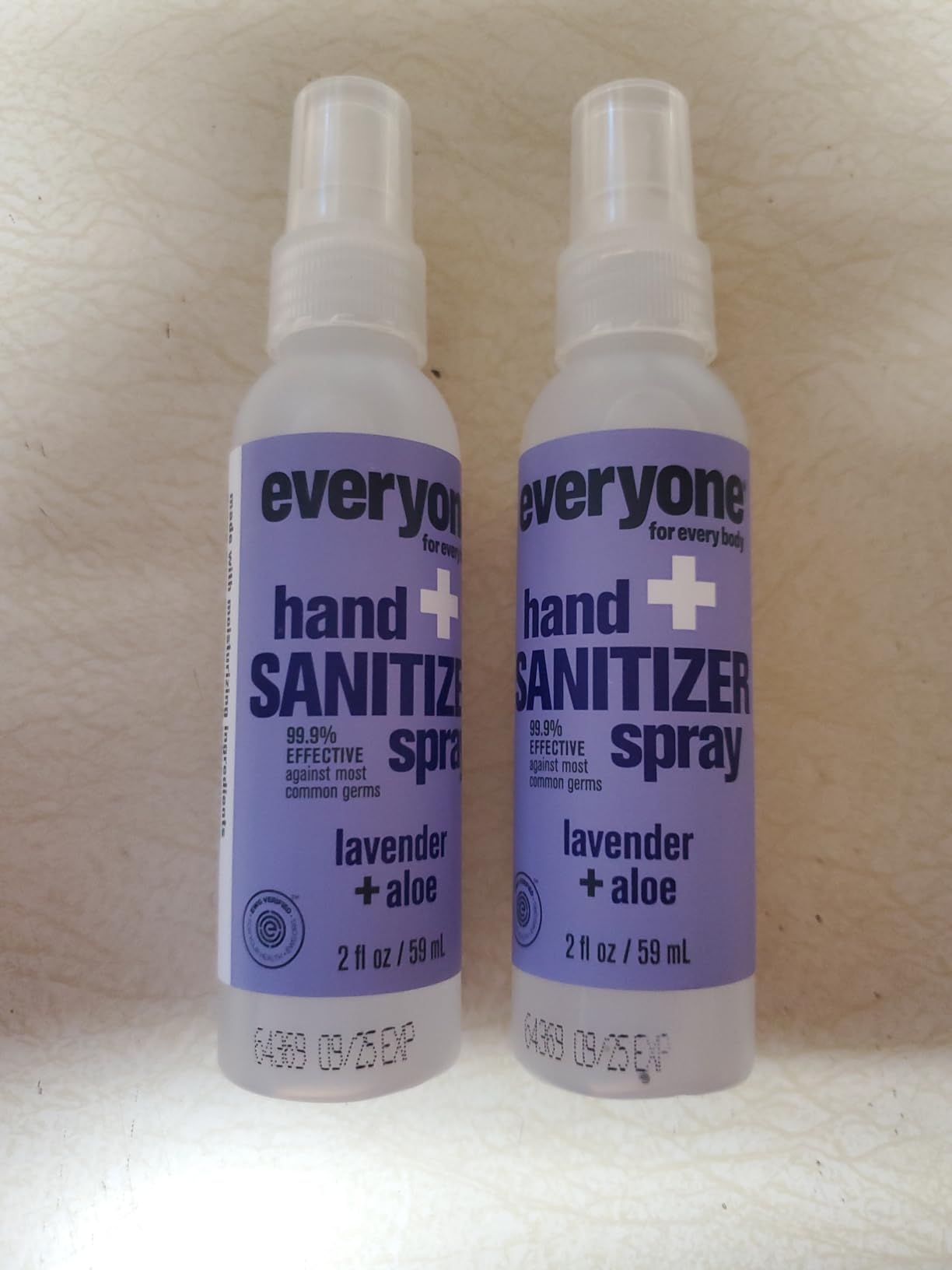 Everyone Hand Sanitizer Spray, 2 Fl Oz (Pack of 6), Lavender and Aloe, Made with Sugarcane Derived Alcohol with Essential Oils, 99% Effective Against Germs TSA friendly Customer Review Everyone Hand Sanitizer Spray, 2 Fl Oz (Pack of 6), Lavender and Aloe, Made with Sugarcane Derived Alcohol with Essential Oils, 99% Effective Against Germs TSA friendly - Customer Photo 1