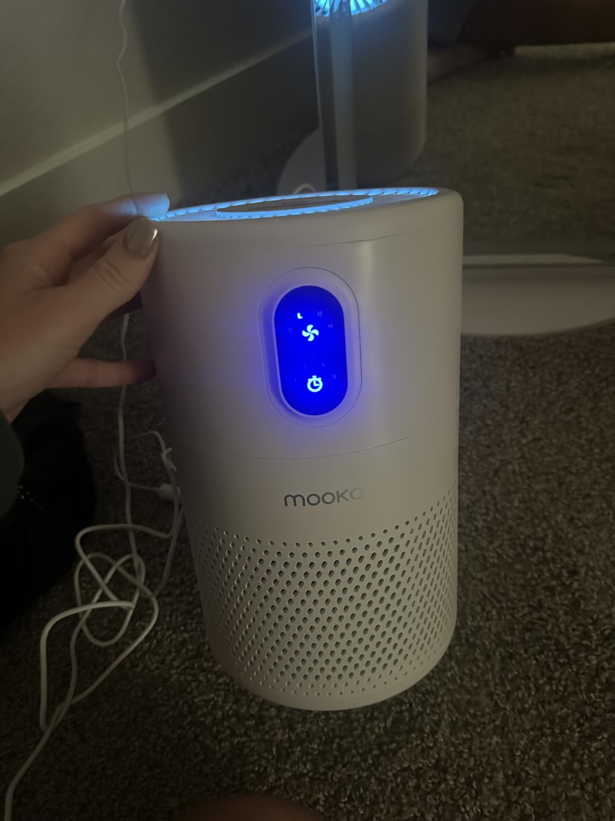 MOOKA Air Purifiers for Home Large Room up to 1076 ft², H13 True HEPA Air Filter Cleaner with Night Light - Customer Photo 2