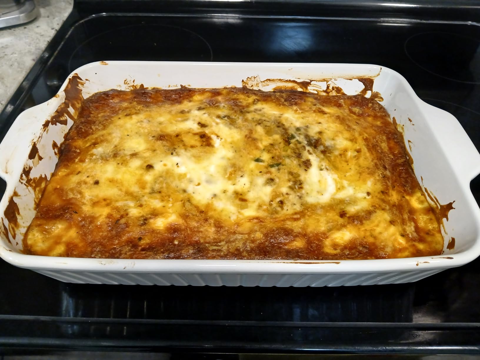 DOWAN Casserole Dish, 9x13 Ceramic Baking Dish, Large Lasagna Pan Deep for Oven, 4.2 Quarts Baking Pan with Handles, Oven Safe and Durable Bakeware for Lasagna, Home Decor, Wedding Gift, Soft White Customer Review DOWAN Casserole Dish, 9x13 Ceramic Baking Dish, Large Lasagna Pan Deep for Oven, 4.2 Quarts Baking Pan with Handles, Oven Safe and Durable Bakeware for Lasagna, Home Decor, Wedding Gift, Soft White - Customer Photo 1