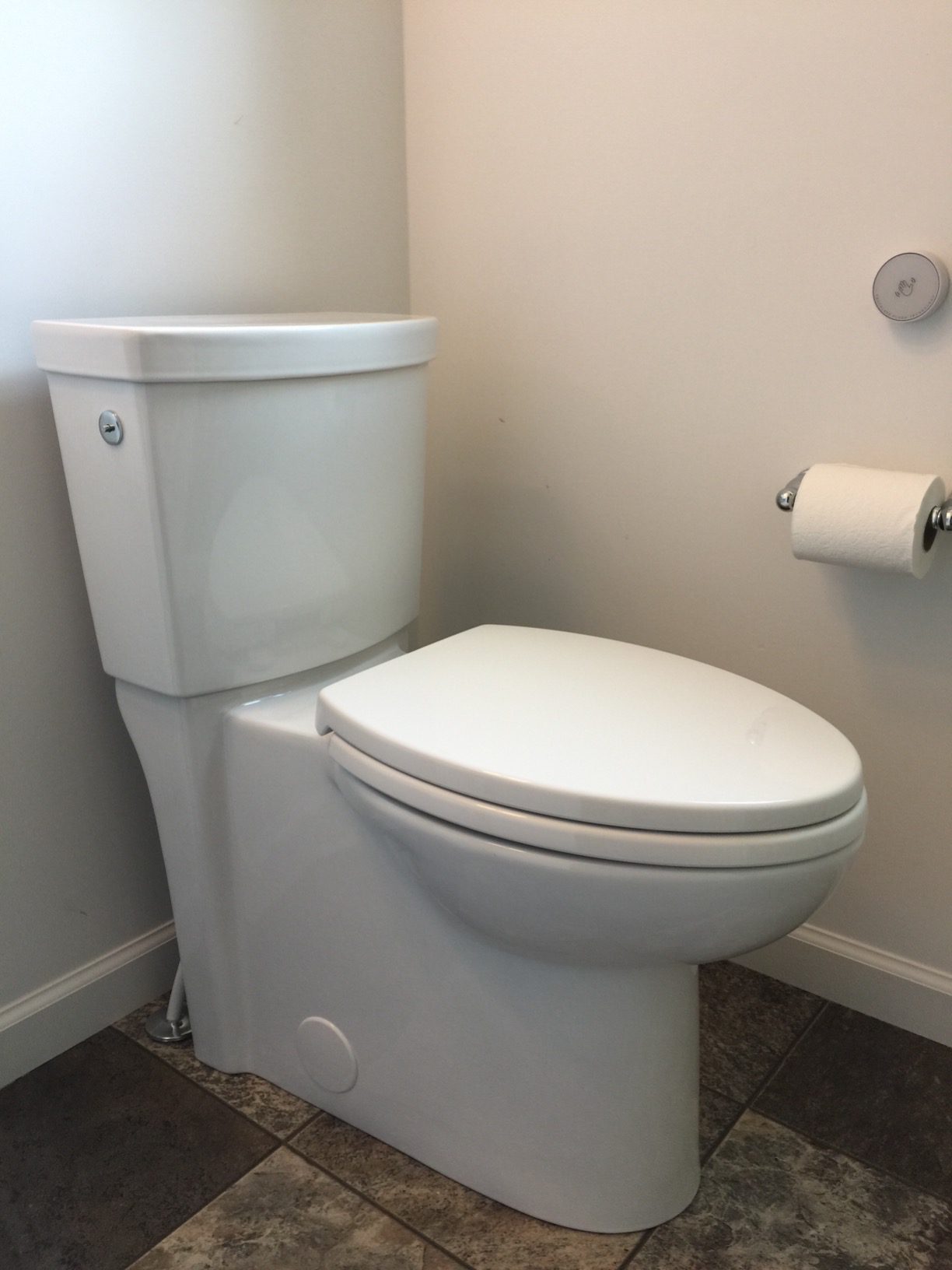 American Standard 2989709.020 Concealed Trapway Cadet Touchless 2-Piece 1.28 GPF Single Flush Elongated Toilet, Seat Included, White - Customer Photo 3