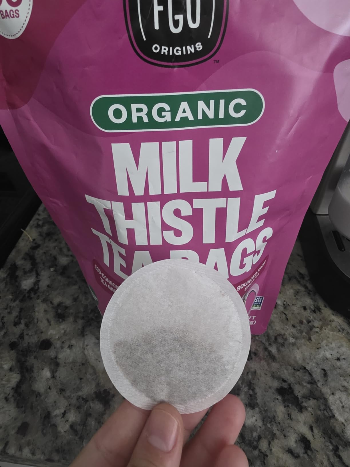 FGO Organic Japanese Matcha + Green Tea, 100 Count, Eco-Conscious Tea Bags, Resealable Bag, Packaging May Vary (Pack of 1) Customer Review FGO Organic Japanese Matcha + Green Tea, 100 Count, Eco-Conscious Tea Bags, Resealable Bag, Packaging May Vary (Pack of 1) - Customer Photo 1