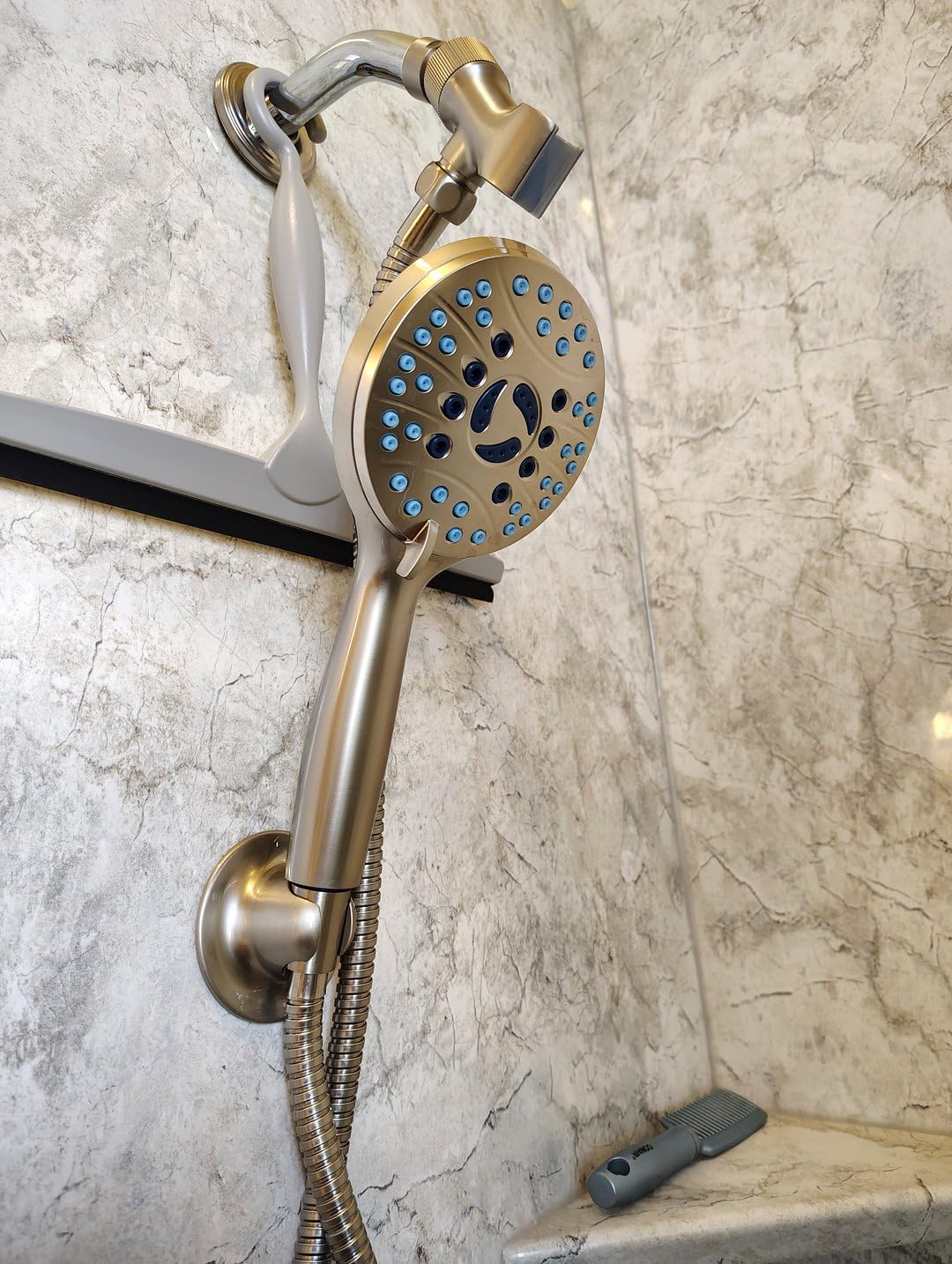 AquaCare High Pressure 8-mode Handheld Shower Head - Anti-clog Nozzles, Built-in Power Wash to Clean Tub, Tile & Pets, Extra Long 6 ft. Stainless Steel Hose, Wall & Overhead Brackets Customer Review AquaCare High Pressure 8-mode Handheld Shower Head - Anti-clog Nozzles, Built-in Power Wash to Clean Tub, Tile & Pets, Extra Long 6 ft. Stainless Steel Hose, Wall & Overhead Brackets - Customer Photo 1
