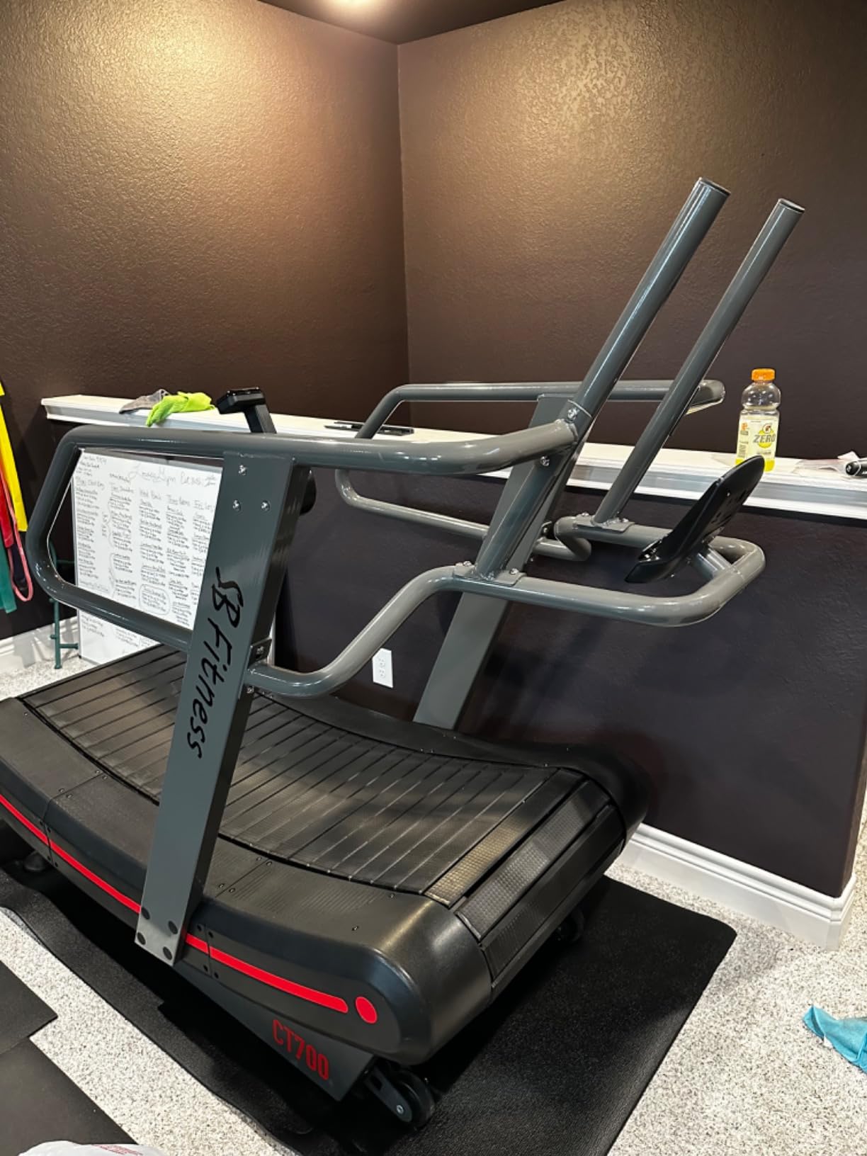 CT700 Self Generated Curved Commercial Exercise Workout Treadmill with 8 Resistance Levels and Front Digital Display - Customer Photo 1