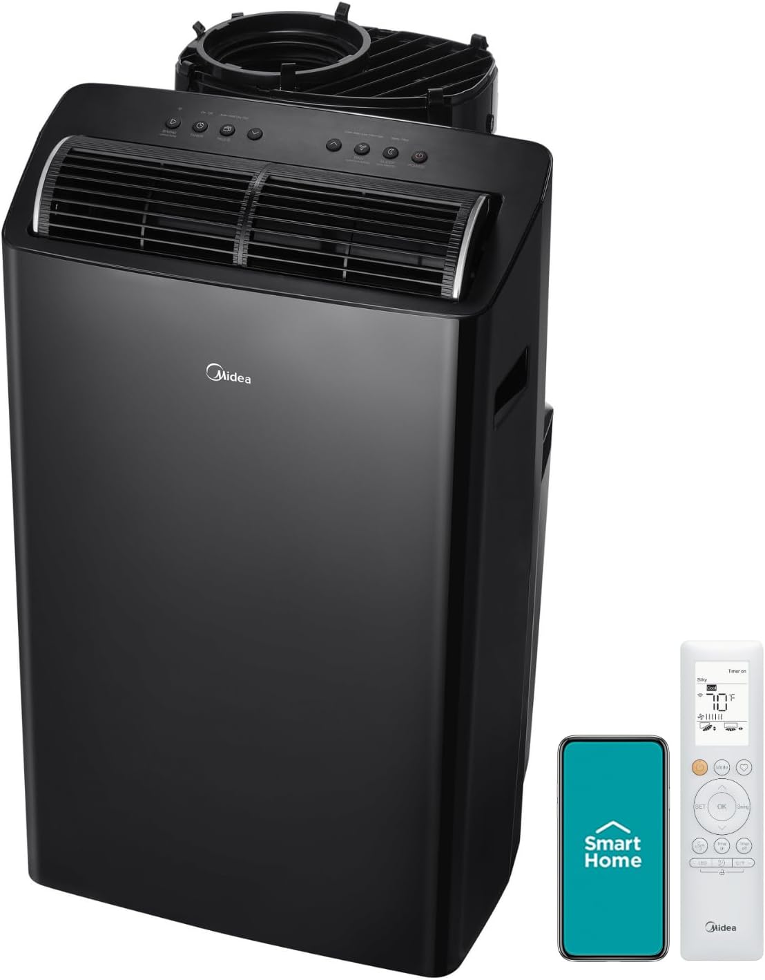 Midea Duo 14,000 BTU (12,000 BTU SACC) High Efficiency Inverter, Ultra Quiet Portable Air Conditioner, Cools up to 550 Sq. Ft., Works with Alexa/Google Assistant, Includes Remote Control & Window Kit Customer Review Midea Duo 14,000 BTU (12,000 BTU SACC) High Efficiency Inverter, Ultra Quiet Portable Air Conditioner, Cools up to 550 Sq. Ft., Works with Alexa/Google Assistant, Includes Remote Control & Window Kit - Customer Photo 1