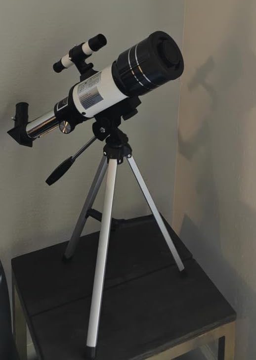 Telescope for Adults & Kids, 70mm Aperture Refractor (15X-150X) Portable Travel Telescope with Phone Adapter & Wireless Remote, Astronomy Beginners Gifts, Black Customer Review Telescope for Adults & Kids, 70mm Aperture Refractor (15X-150X) Portable Travel Telescope with Phone Adapter & Wireless Remote, Astronomy Beginners Gifts, Black - Customer Photo 1