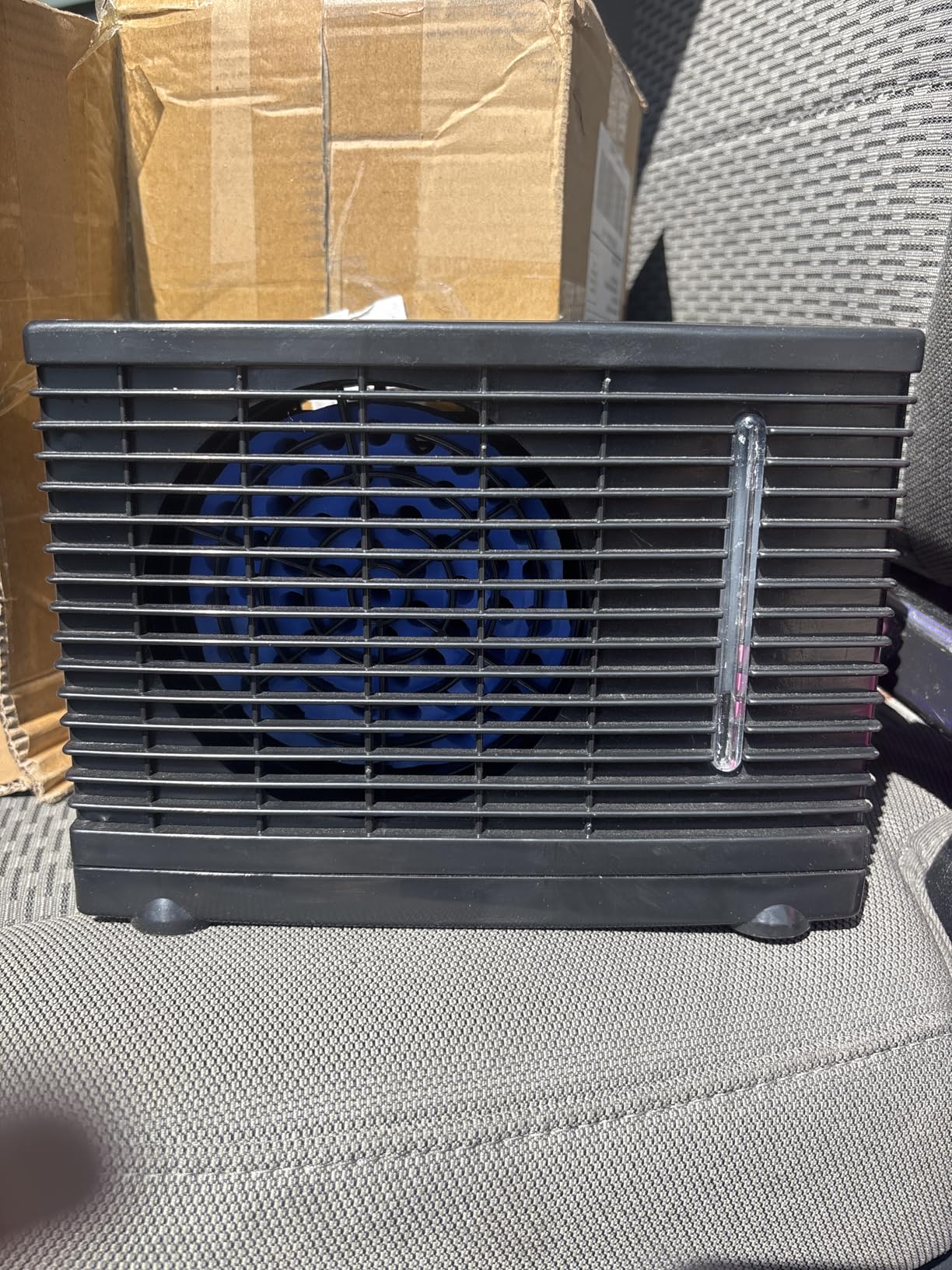 12V Portable Car Air Cooler, Mobile Mini Air Cooler Evaporative Water Cooling Fan for Car Truck RV Rowers Pet Owners Travelers Transport Workers Customer Review 12V Portable Car Air Cooler, Mobile Mini Air Cooler Evaporative Water Cooling Fan for Car Truck RV Rowers Pet Owners Travelers Transport Workers - Customer Photo 1