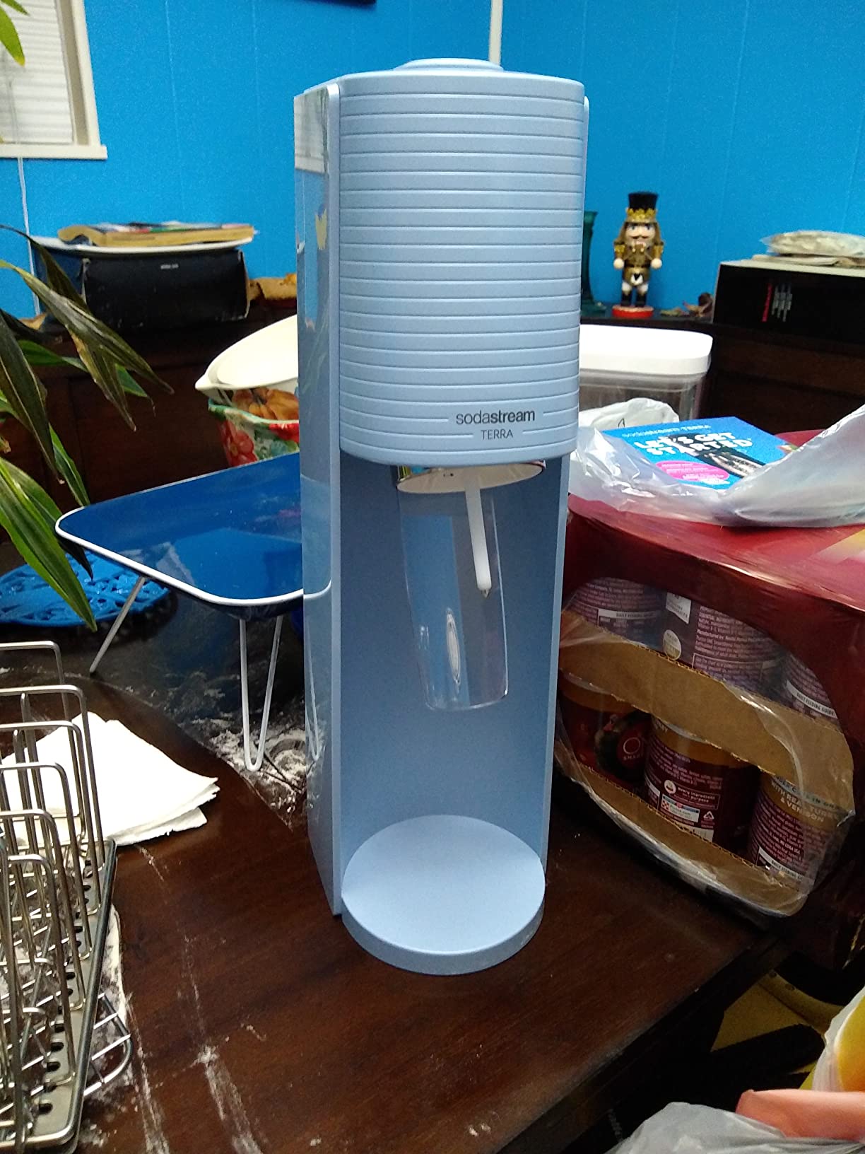 SodaStream Terra Sparkling Water Maker (Misty Blue) with CO2 and Dishwasher Safe Bottle Customer Review SodaStream Terra Sparkling Water Maker (Misty Blue) with CO2 and Dishwasher Safe Bottle - Customer Photo 1