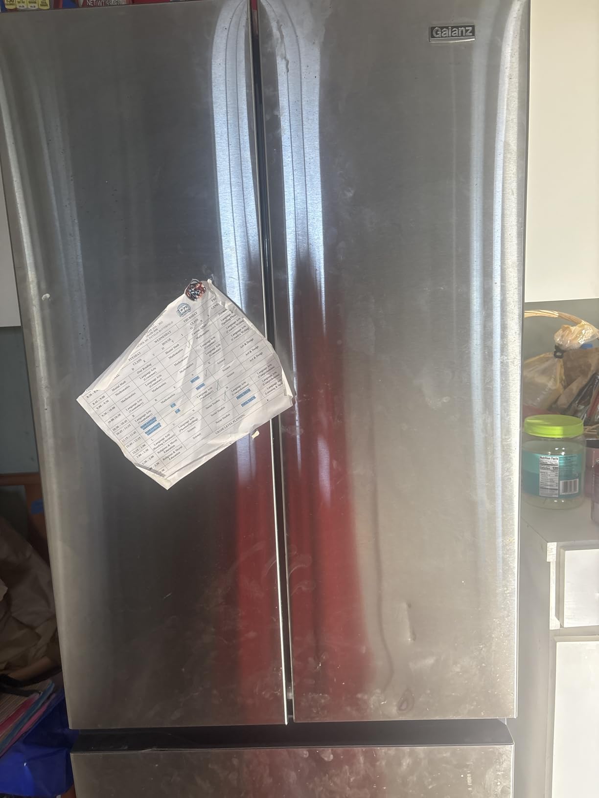 Galanz 3-Door French Door Refrigerator with Bottom Freezer & Adjustable Thermostat, 16 Cu Ft, White Customer Review Galanz 3-Door French Door Refrigerator with Bottom Freezer & Adjustable Thermostat, 16 Cu Ft, White - Customer Photo 1