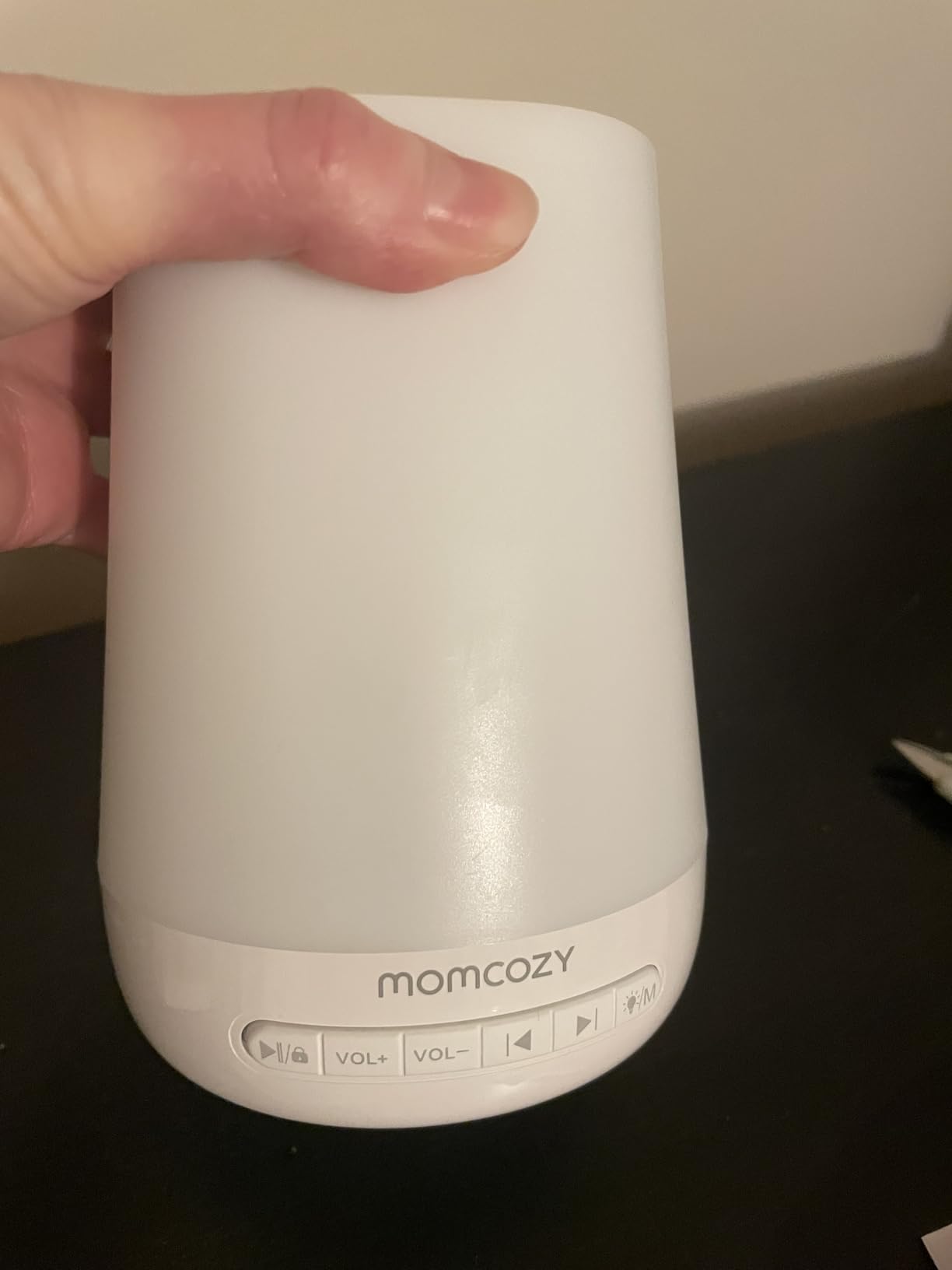 Baby Sound Machine, Momcozy White Noise Machine for Baby Sleeping with Night Light, Toddler Sleep Trainer with 34 Soothing Sounds, Timer, App Remote Control, Personal Sleep Routine (Blue) Customer Review Baby Sound Machine, Momcozy White Noise Machine for Baby Sleeping with Night Light, Toddler Sleep Trainer with 34 Soothing Sounds, Timer, App Remote Control, Personal Sleep Routine (Blue) - Customer Photo 1