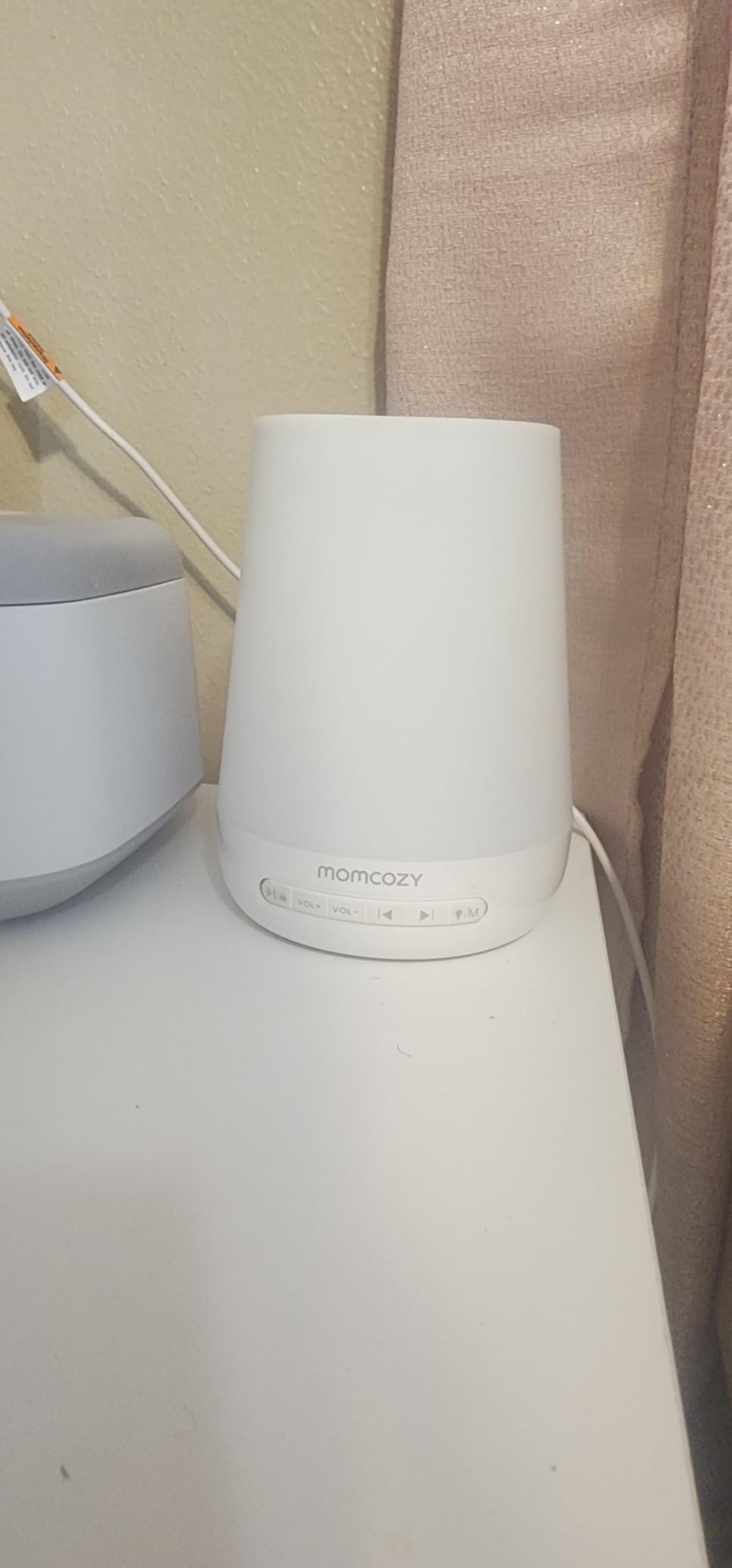 Baby Sound Machine, Momcozy White Noise Machine for Baby Sleeping with Night Light, Toddler Sleep Trainer with 34 Soothing Sounds, Timer, App Remote Control, Personal Sleep Routine (Blue) Customer Review Baby Sound Machine, Momcozy White Noise Machine for Baby Sleeping with Night Light, Toddler Sleep Trainer with 34 Soothing Sounds, Timer, App Remote Control, Personal Sleep Routine (Blue) - Customer Photo 2