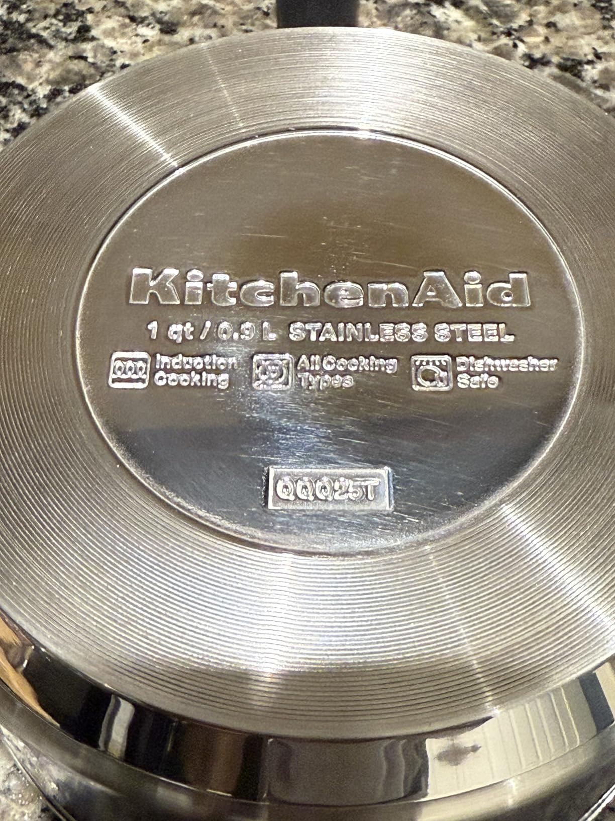 KitchenAid Saucepan with Pour Spouts, 1 Quart, Brushed Stainless Steel, 71018 Customer Review KitchenAid Saucepan with Pour Spouts, 1 Quart, Brushed Stainless Steel, 71018 - Customer Photo 1