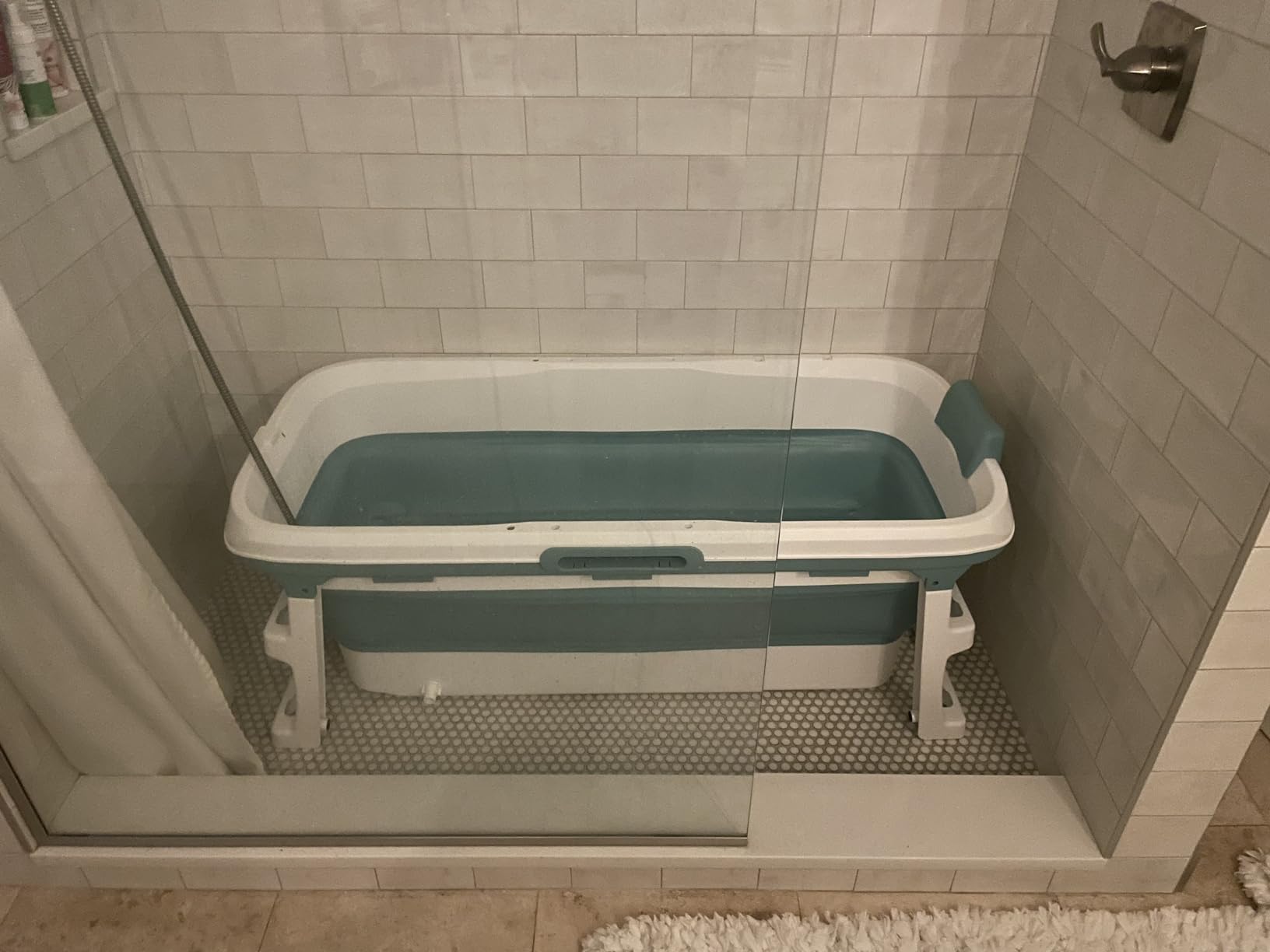 Foldable Bathtub Portable Soaking Bath Tub for adult,Ideal for Hot Bath Ice Bath with Reached Out Hands 53 inch - Customer Photo 1