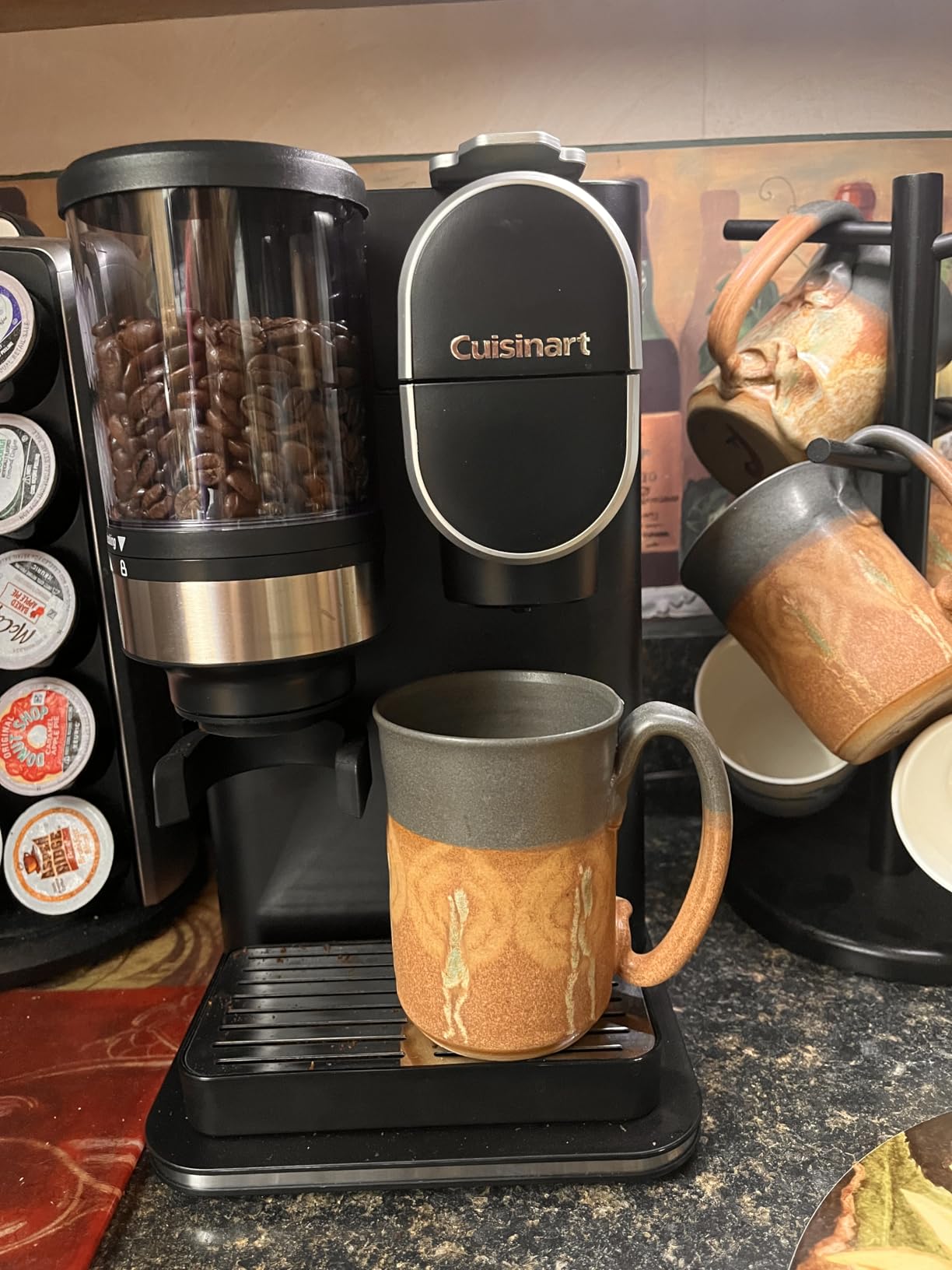 Cuisinart Single-Serve Coffee Maker + Coffee Grinder with 8 oz., 10 oz., and 12 oz. Serving Size, Compatible with Single-Cup Pods, 48-Ounce Removable Reservoir, Stainless Steel, DGB-2 Customer Review Cuisinart Single-Serve Coffee Maker + Coffee Grinder with 8 oz., 10 oz., and 12 oz. Serving Size, Compatible with Single-Cup Pods, 48-Ounce Removable Reservoir, Stainless Steel, DGB-2 - Customer Photo 1