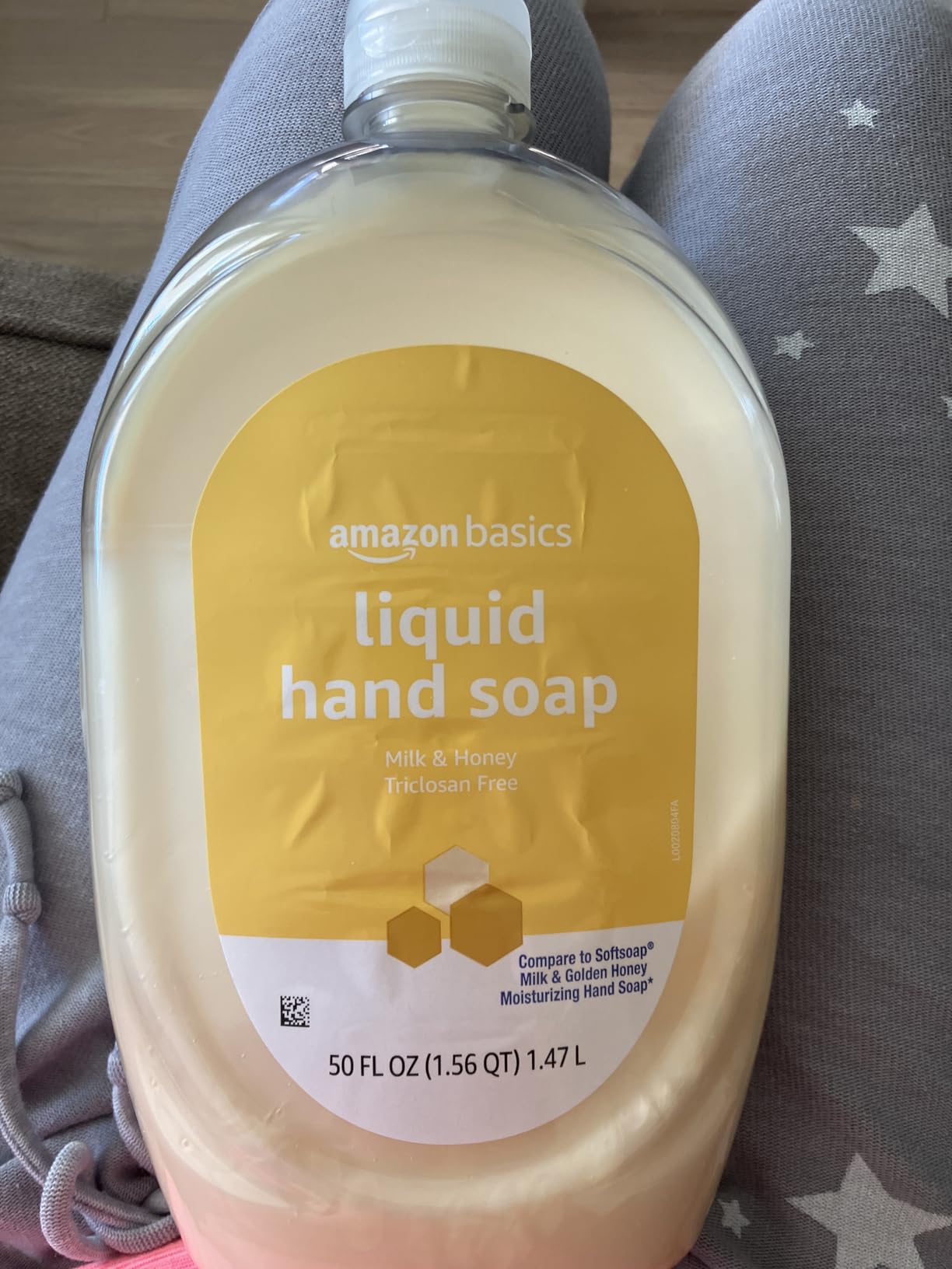 Amazon Basics Liquid Hand Soap Refill, Milk and Honey Scent, Triclosan-free, 50 Fluid Ounces, Pack of 1 Customer Review Amazon Basics Liquid Hand Soap Refill, Milk and Honey Scent, Triclosan-free, 50 Fluid Ounces, Pack of 1 - Customer Photo 1