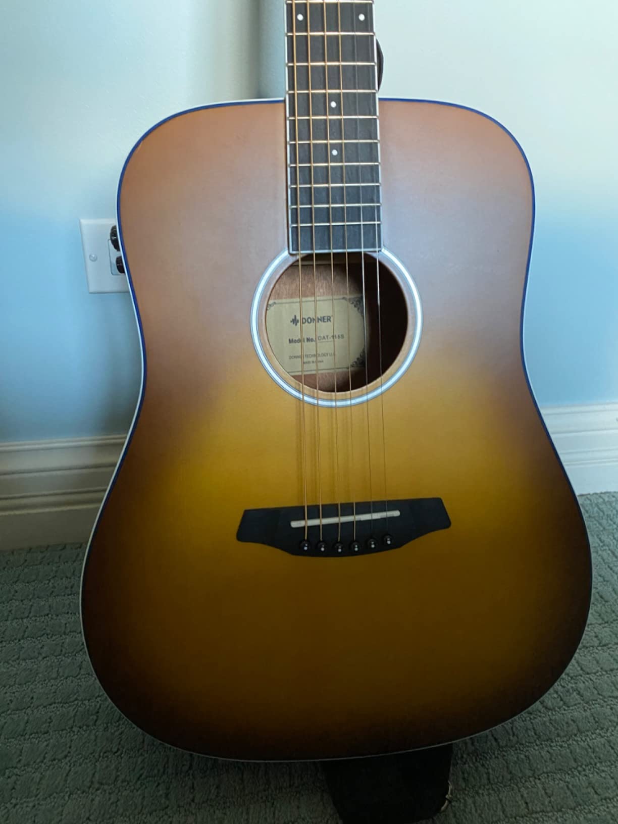 Donner Acoustic Electric Guitar Full Size Kit for Beginner Intermediate with Amplifier Capo Pick Tuner Strings Strap - 41 Inch Customer Review Donner Acoustic Electric Guitar Full Size Kit for Beginner Intermediate with Amplifier Capo Pick Tuner Strings Strap - 41 Inch - Customer Photo 1