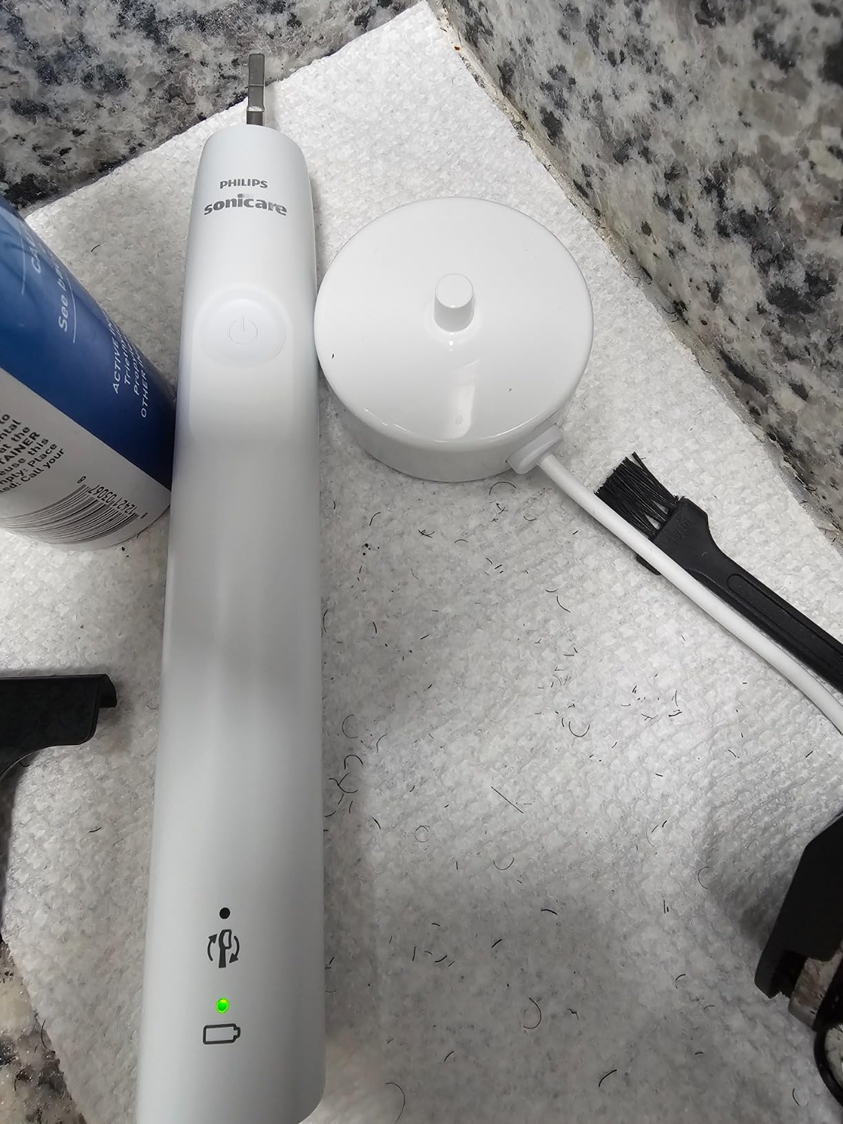 Philips Sonicare 4100 Rechargeable Electric Toothbrush, with Pressure Sensor, 2 Intensity Settings, SmarTimer and QuadPacer, 14-Day Battery Life, White, Model HX3681/23 Customer Review Philips Sonicare 4100 Rechargeable Electric Toothbrush, with Pressure Sensor, 2 Intensity Settings, SmarTimer and QuadPacer, 14-Day Battery Life, White, Model HX3681/23 - Customer Photo 3