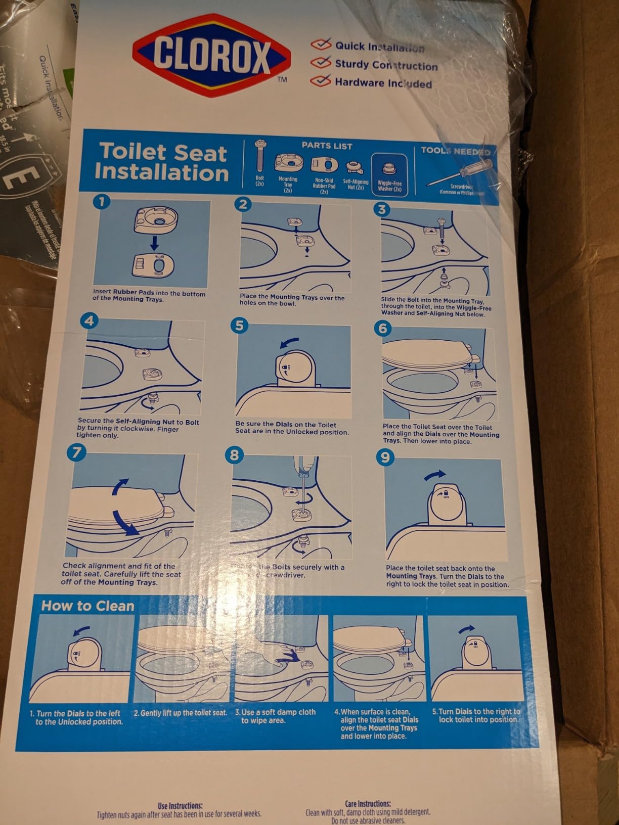 Clorox Round Beveled Plastic Toilet Seat with Easy-Off Hinges – Wiggle-Free Design Customer Review Clorox Round Beveled Plastic Toilet Seat with Easy-Off Hinges – Wiggle-Free Design - Customer Photo 1